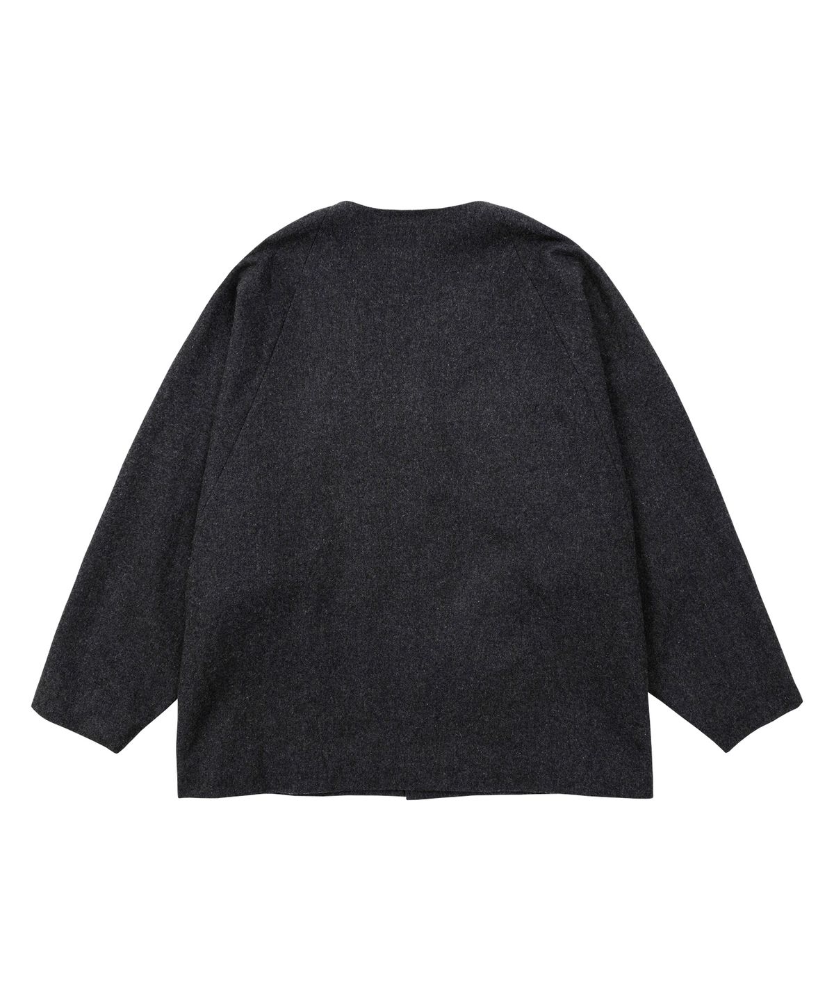 아조바이아조(AJOBYAJO) Batwing No Collar Wool Blazer [GREY]