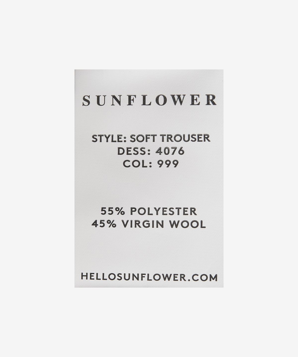 선플라워(SUNFLOWER) 남성 소프트 트루저 팬츠 - 블랙 / 4076999