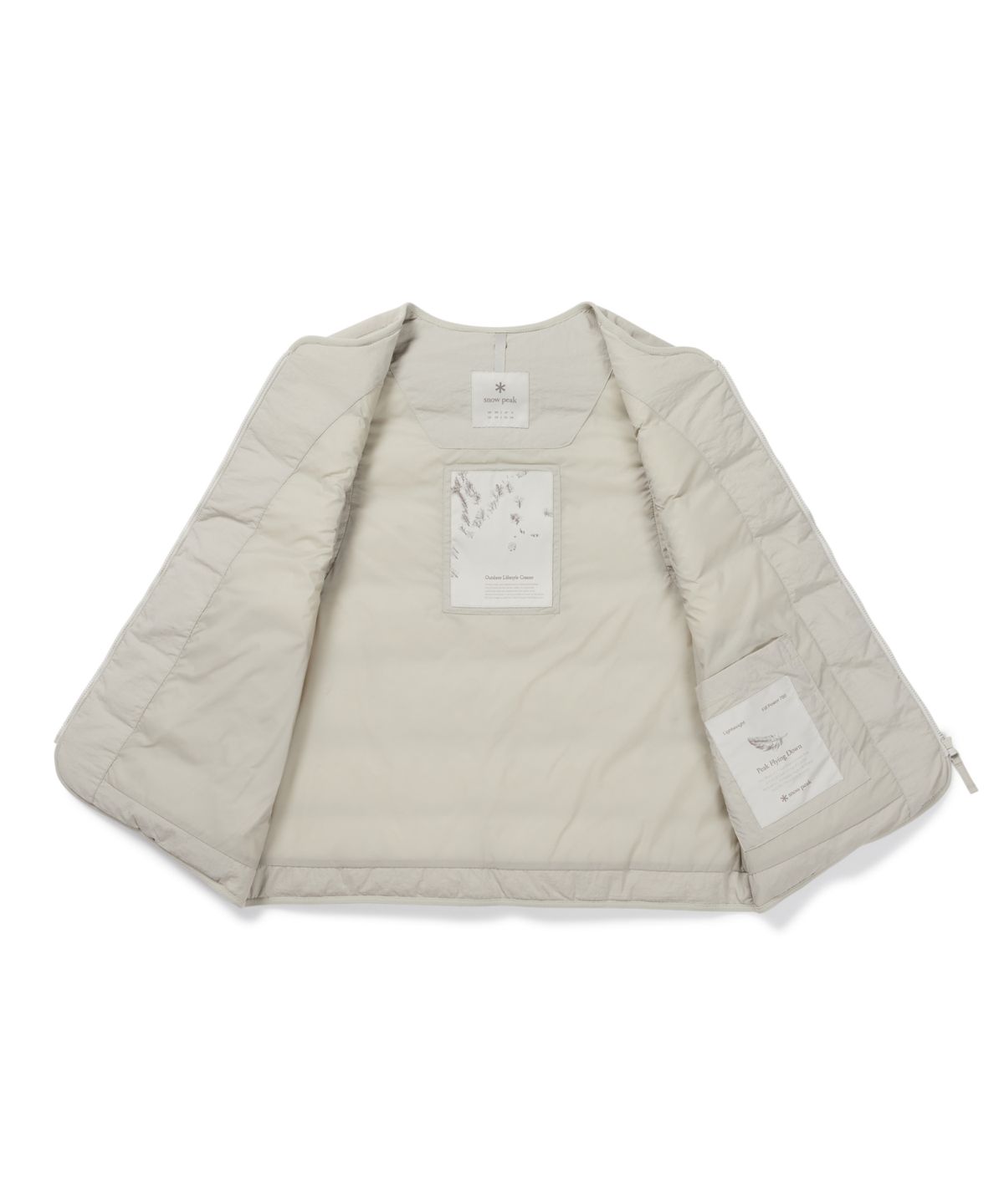 스노우피크 어패럴(SNOWPEAK APPAREL) 랜드 여성 경량 다운 베스트 (S26WWGDV61) Light Beige