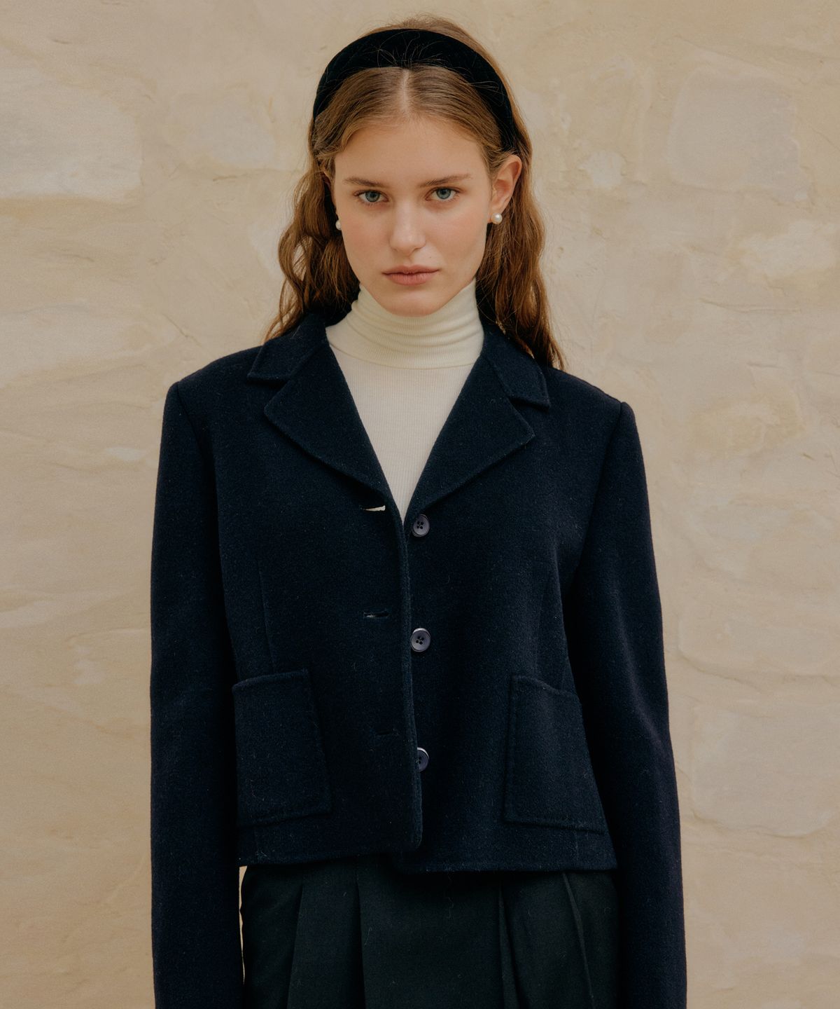 엽페(YUPPE) LINE HANDMADE JACKET_NAVY