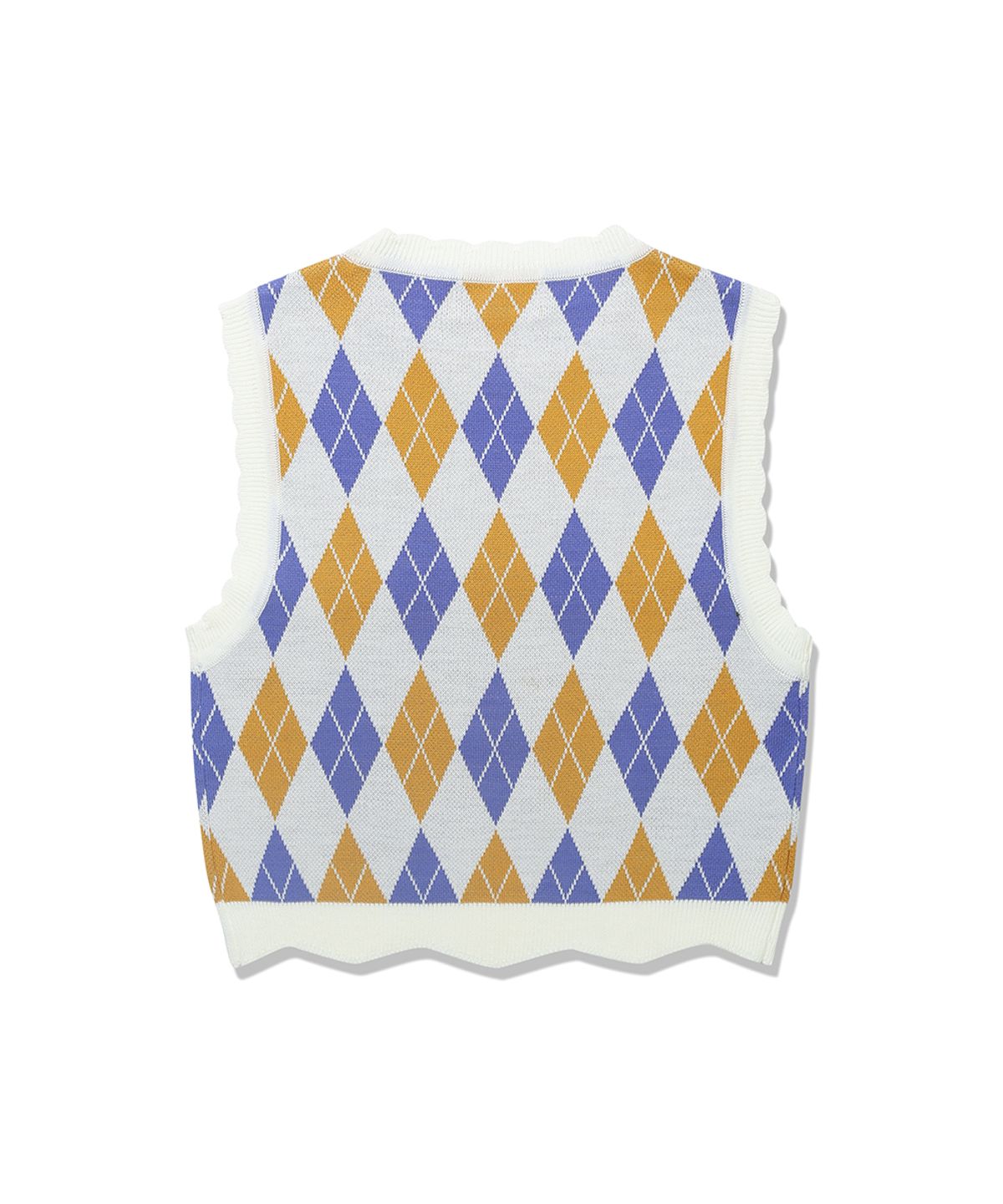 메인부스(MAINBOOTH) Fruity Argyle Knit Vest(CREAM)