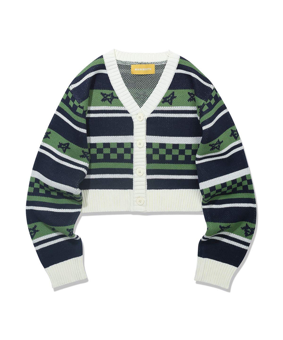 메인부스(MAINBOOTH) Playground Crop Cardigan(GREEN)