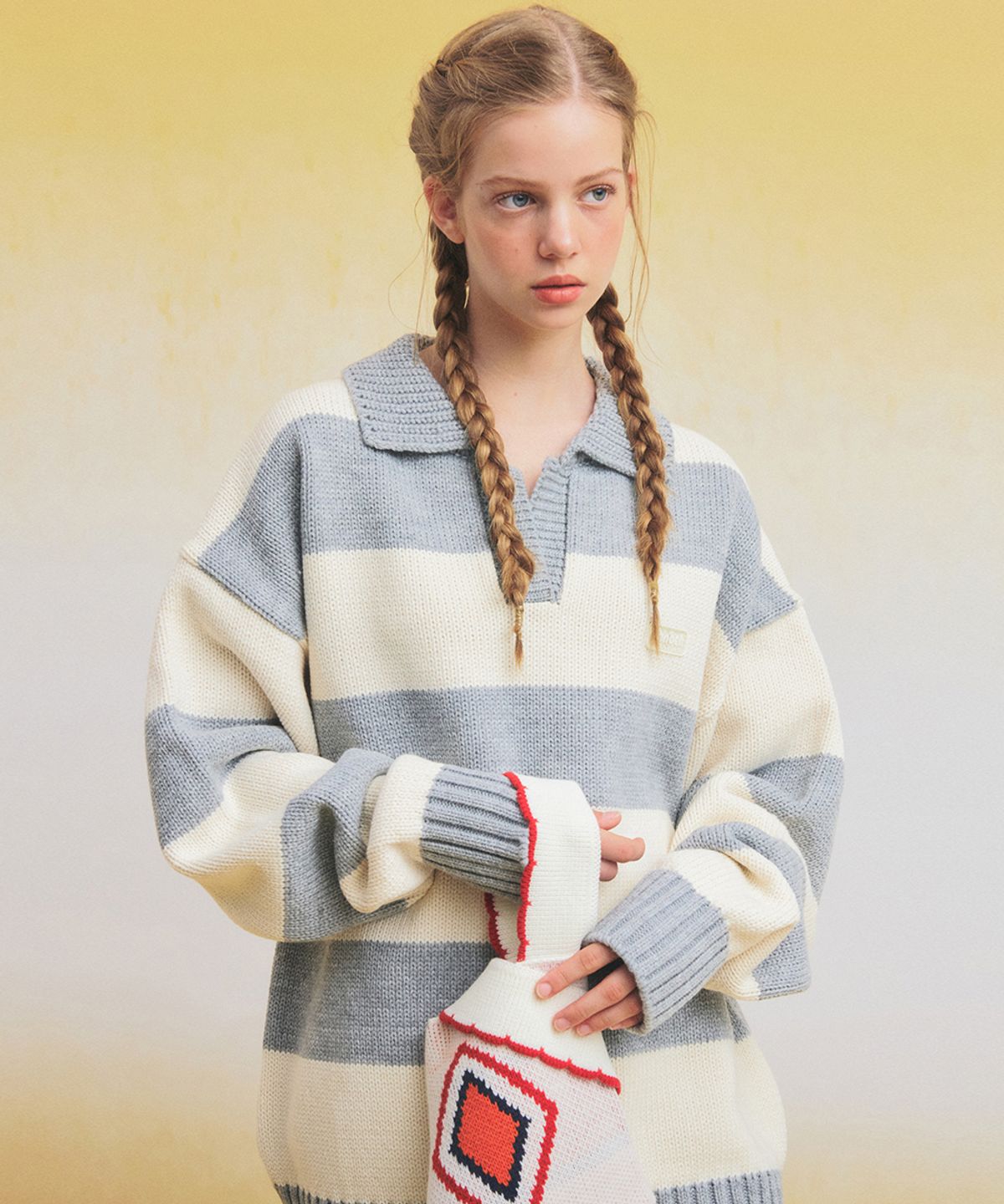 메인부스(MAINBOOTH) Traveler Oversized Sweater(GRAY)