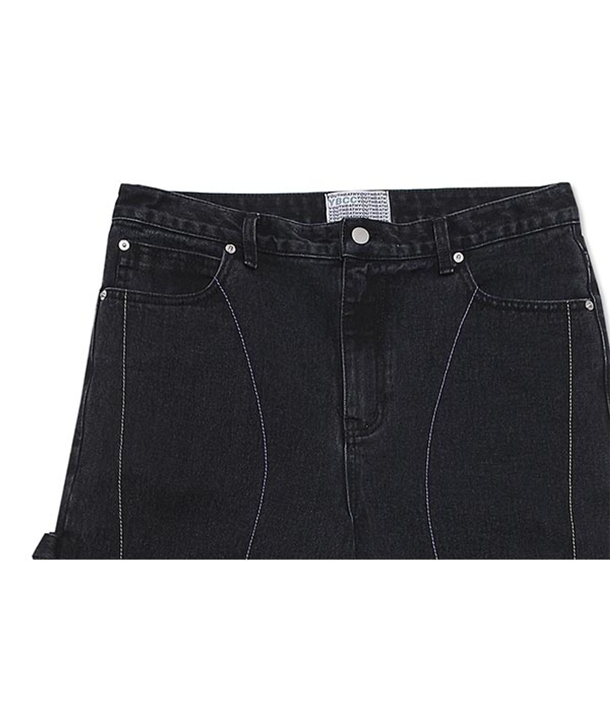 유쓰배쓰(YOUTHBATH) STITCH WIDE DENIM_BLACK