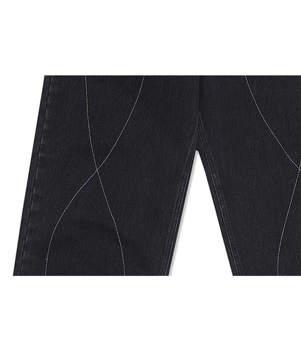 유쓰배쓰(YOUTHBATH) STITCH WIDE DENIM_BLACK