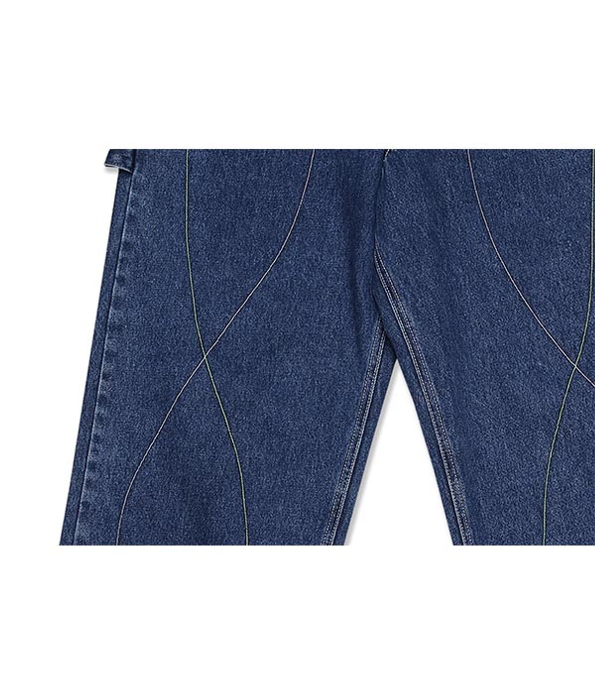 유쓰배쓰(YOUTHBATH) STITCH WIDE DENIM_BLUE