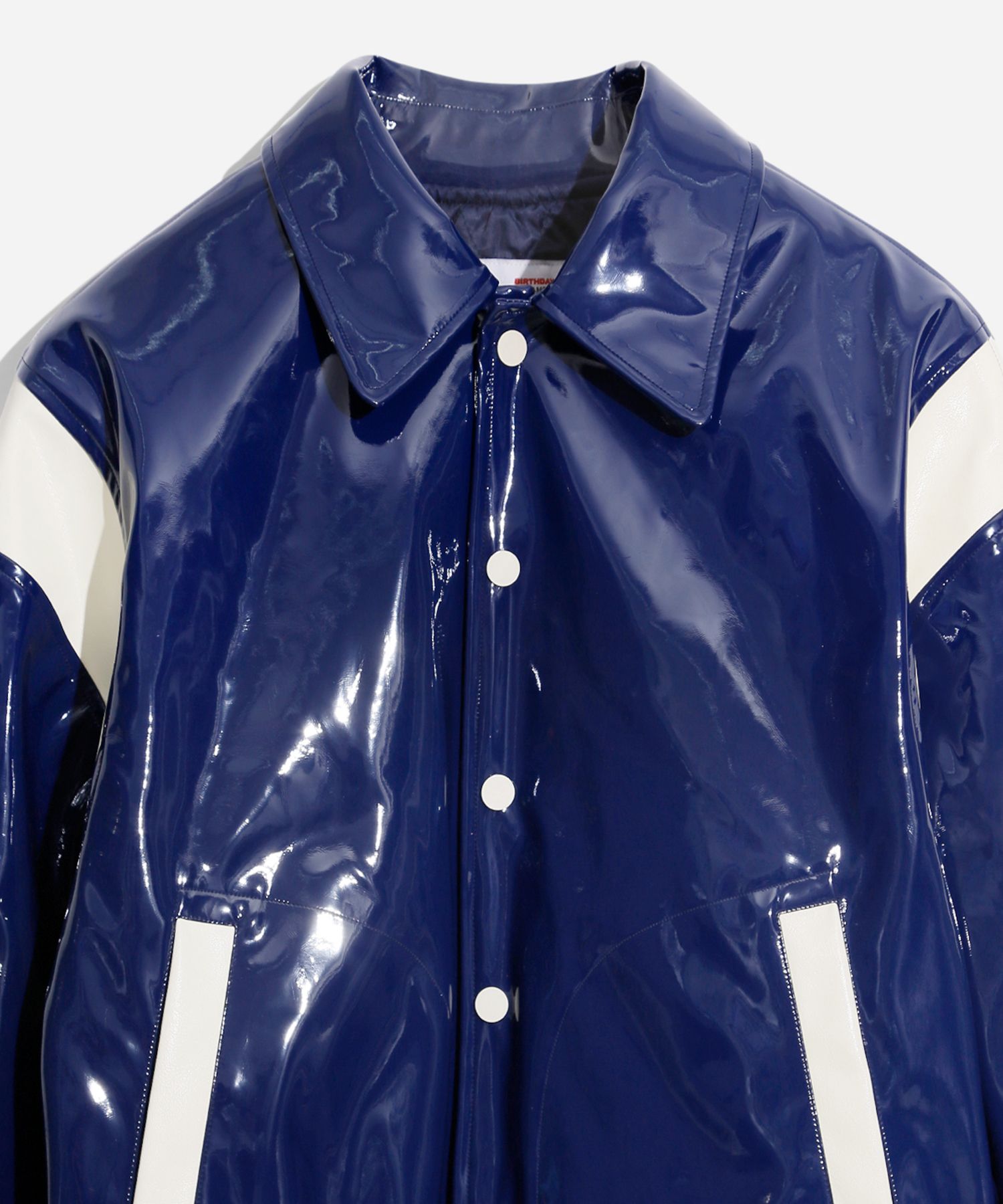 BIRTHDAYSUIT  スタジャン　STADIUM JACKET MUSINSA公式 | BIRTHDAYSUIT PATENT STADIUM JACKET (SAGE)