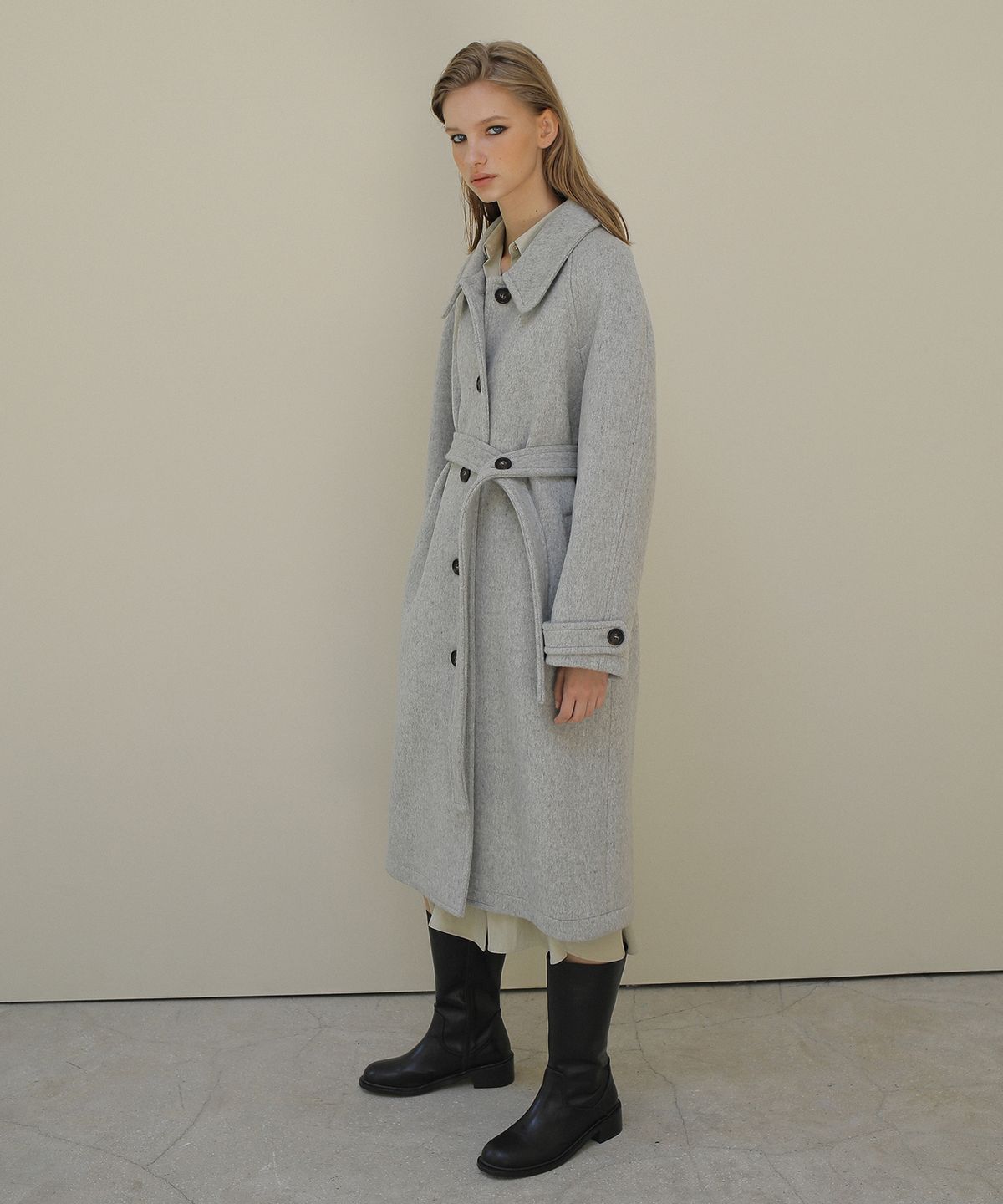 폴앤앨리스(PAUL&ALICE) RAGLAN WOOL COAT / GREY