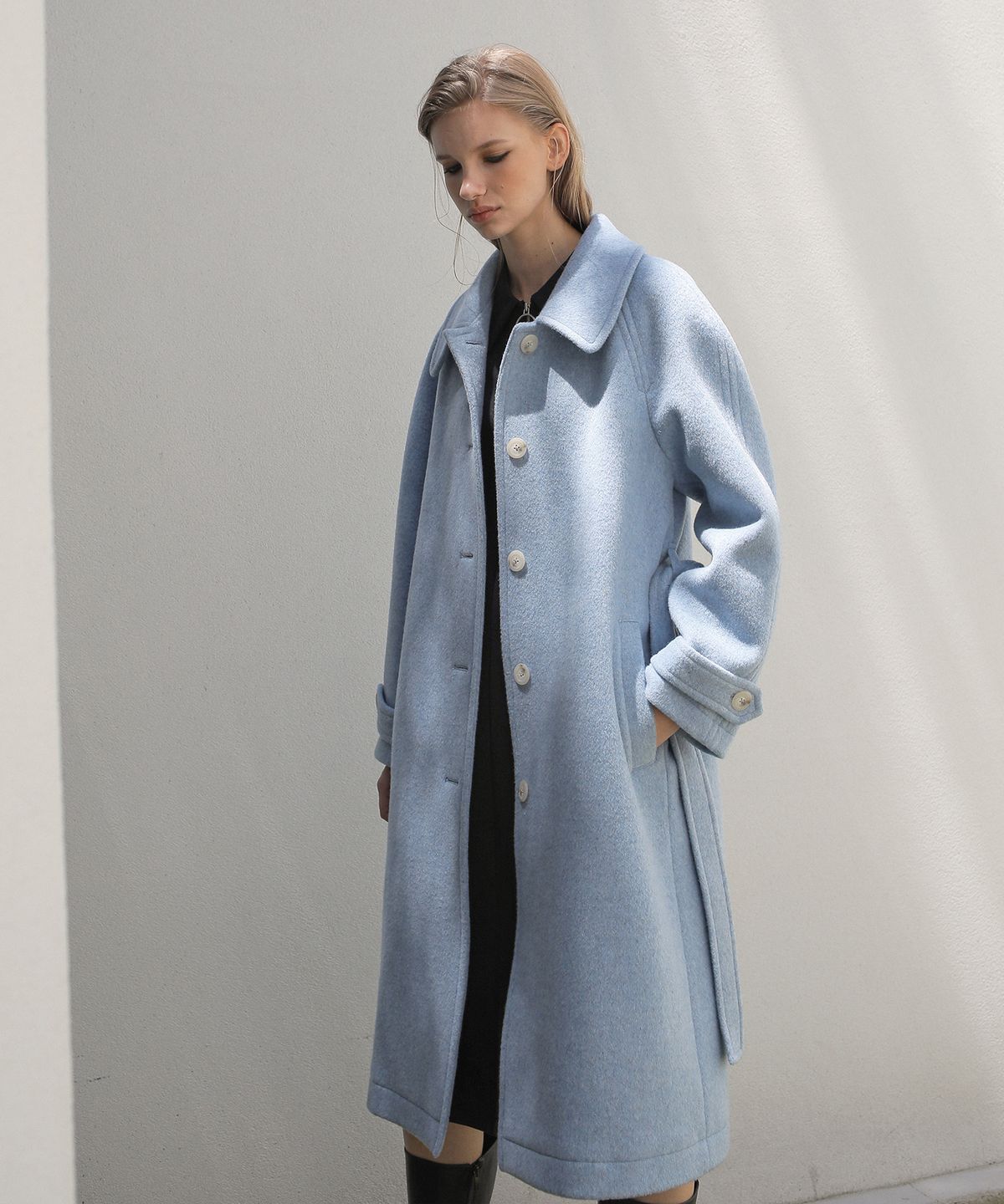 폴앤앨리스(PAUL&ALICE) RAGLAN WOOL COAT / BLUE