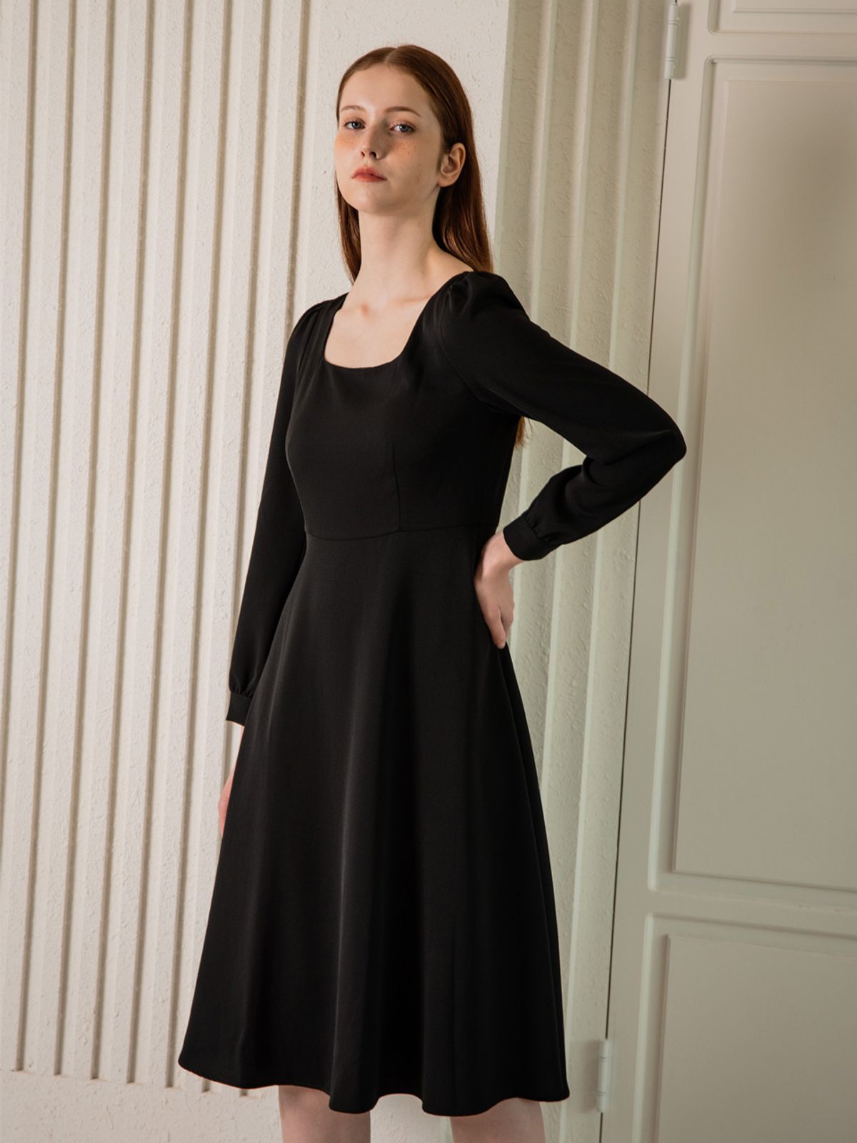 웬스데이딜라잇(WEDNESDAY DELIGHT) WED Detachable ribbon poly dress_2 color