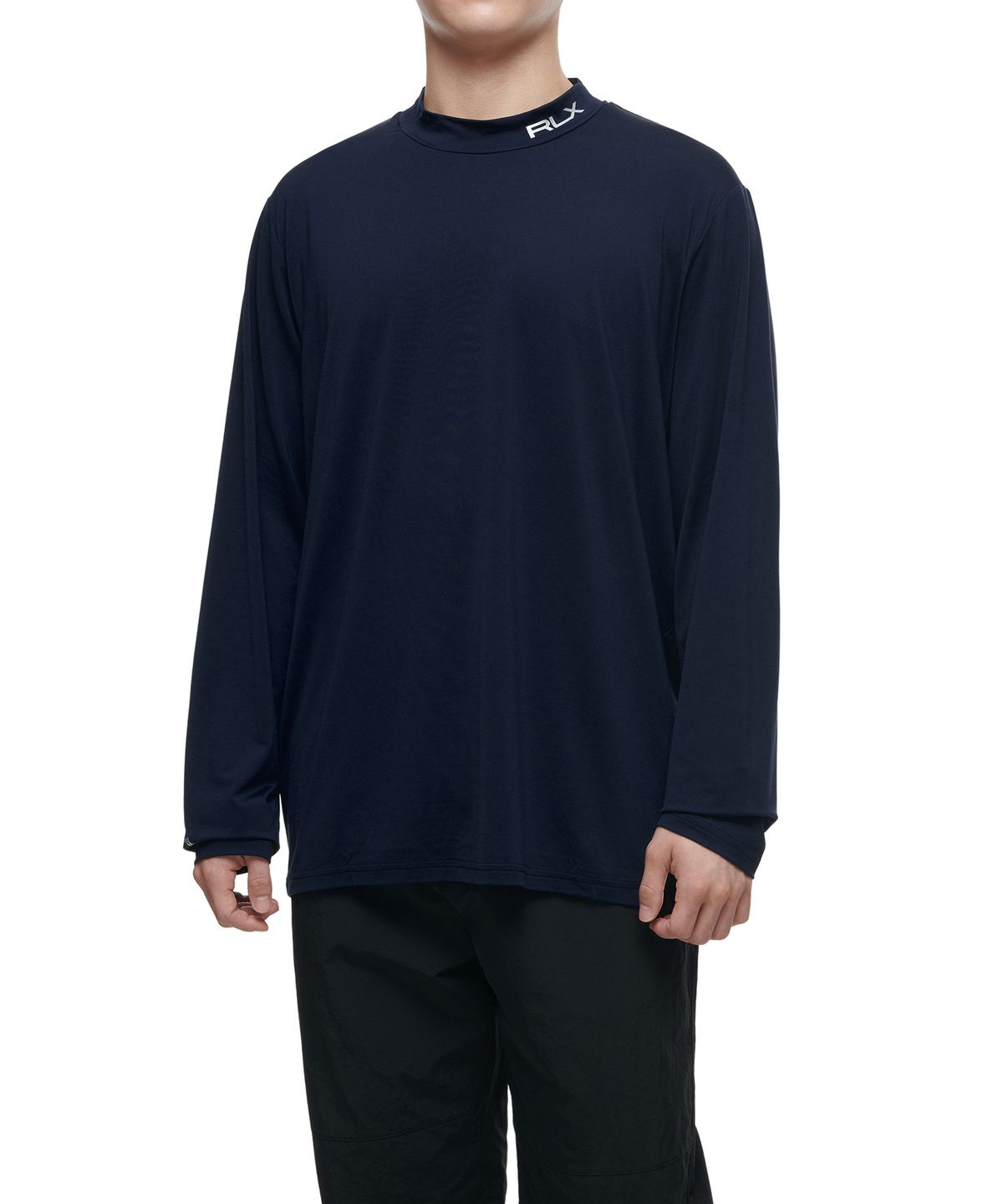 폴로 랄프 로렌 골프(POLO RALPH LAUREN GOLF) 커스텀 슬림핏 모크넥 셔츠 - 네이비