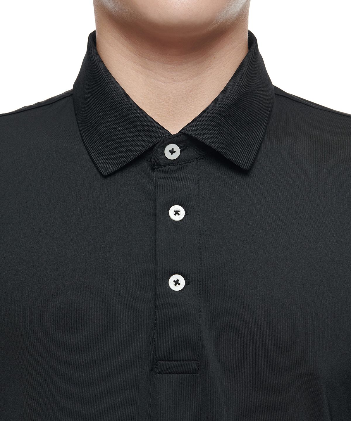 폴로 랄프 로렌 골프(POLO RALPH LAUREN GOLF) 커스텀 슬림핏 퍼포먼스 폴로 셔츠 - 블랙