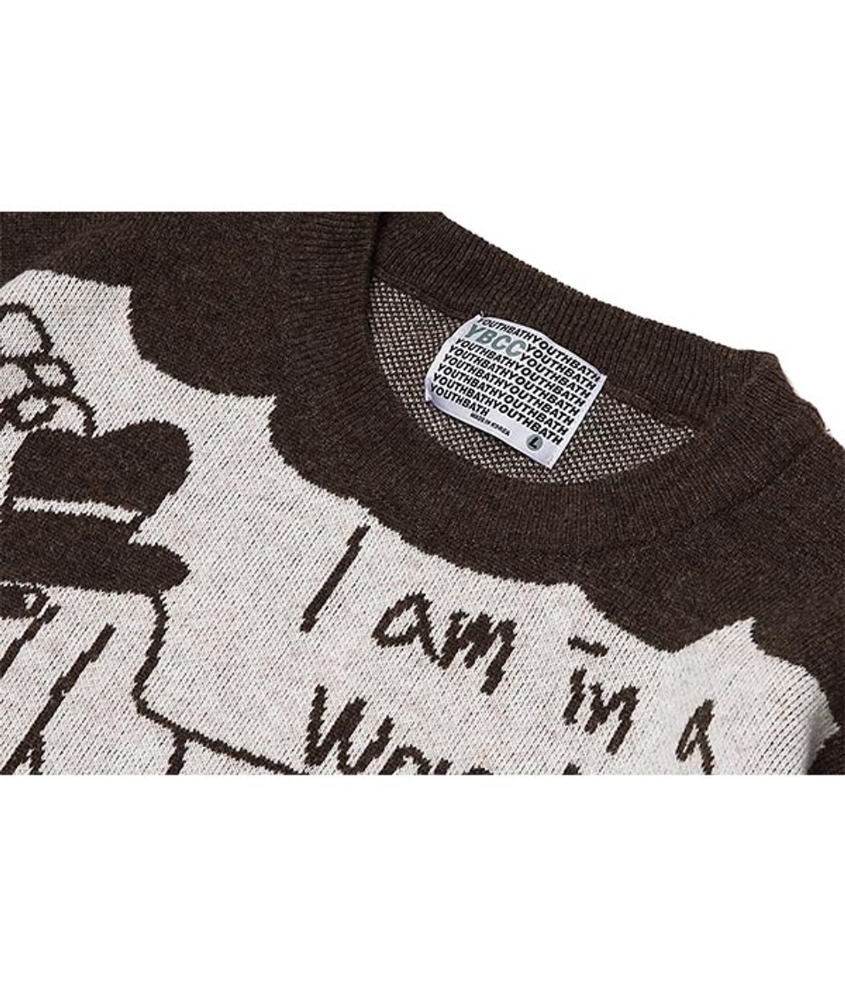 유쓰배쓰(YOUTHBATH) GENTLEMAN DOGGY KNIT_LIGHT BEIGE