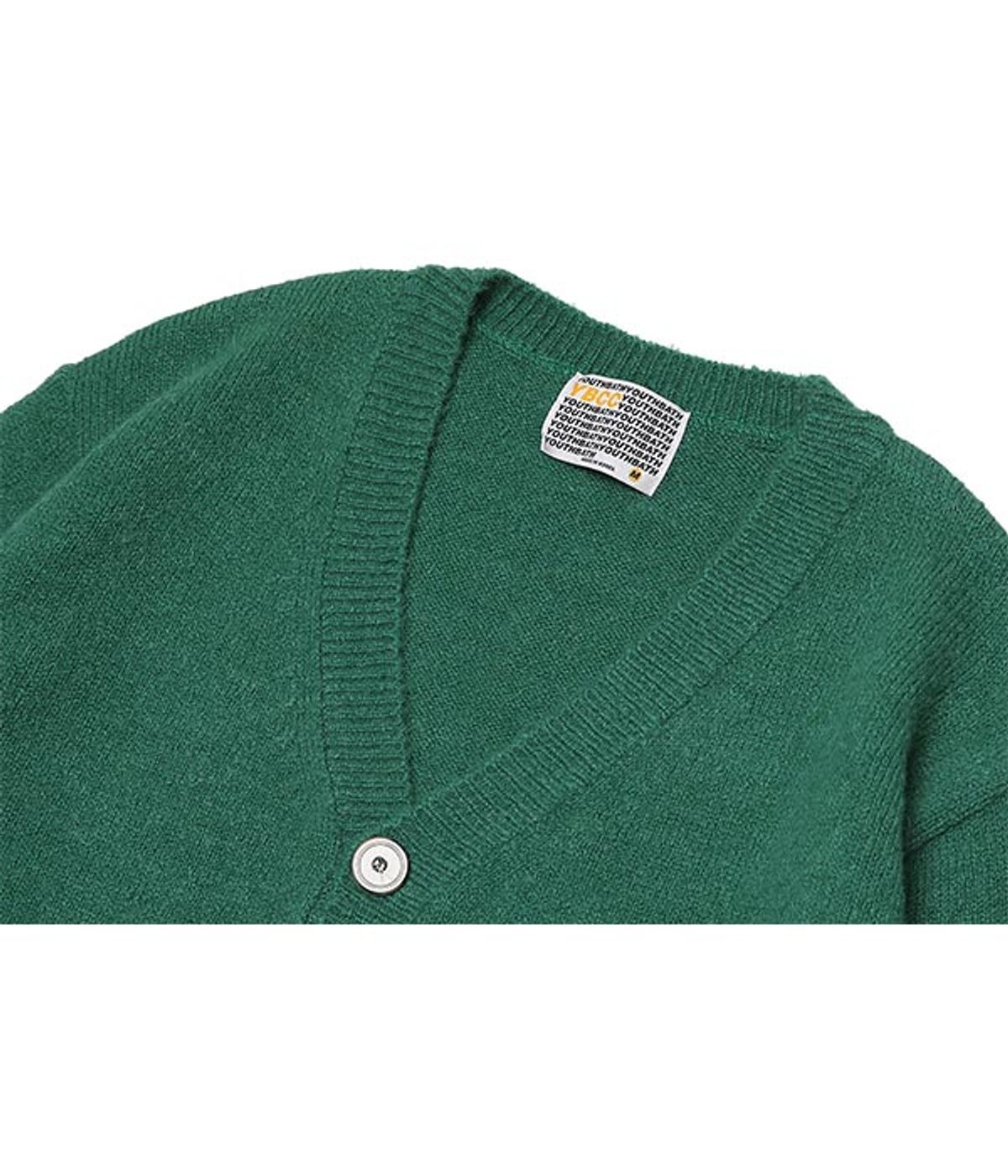 유쓰배쓰(YOUTHBATH) ALPACA BASIC CARDIGAN_GREEN