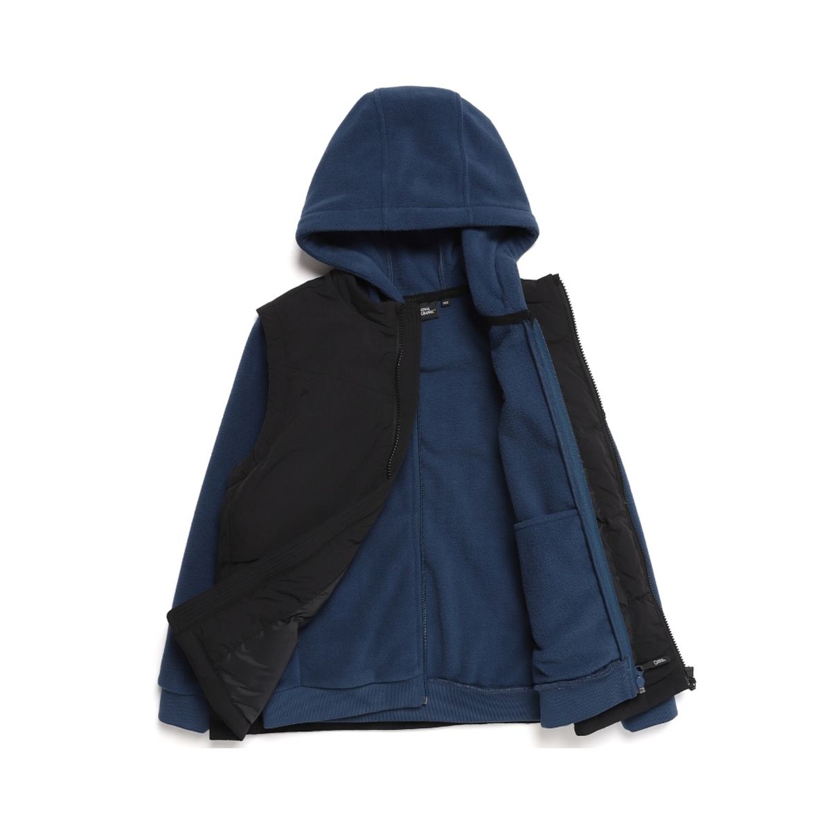 내셔널지오그래픽 키즈(NATIONAL GEOGRAPHIC KIDS) K224UJP810 하이브리드 디테쳐블 다운 점퍼 D BLUE