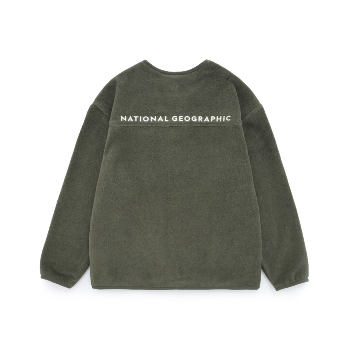 내셔널지오그래픽 키즈(NATIONAL GEOGRAPHIC KIDS) K224UFJ980 키즈 가디건형 플리스 풀집업 LICHEN KHAKI