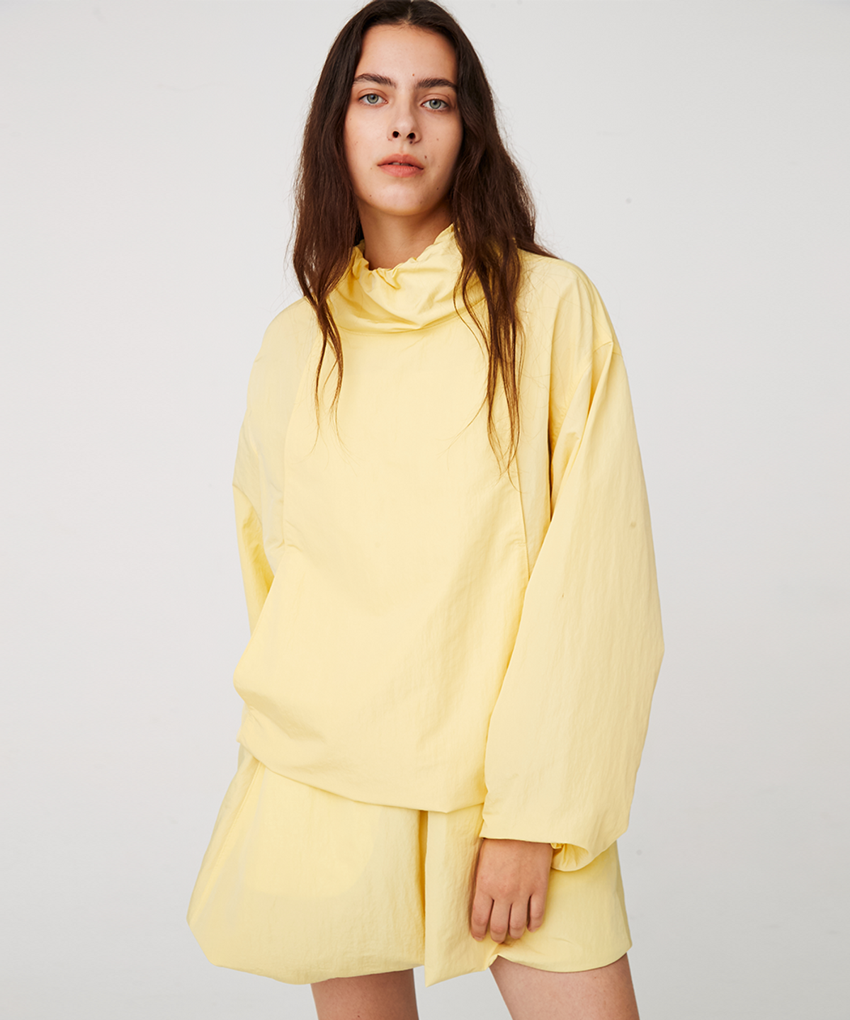 문선(MOONSUN) UNISEX Double Pocket Wind Breaker Top [Vanilla]