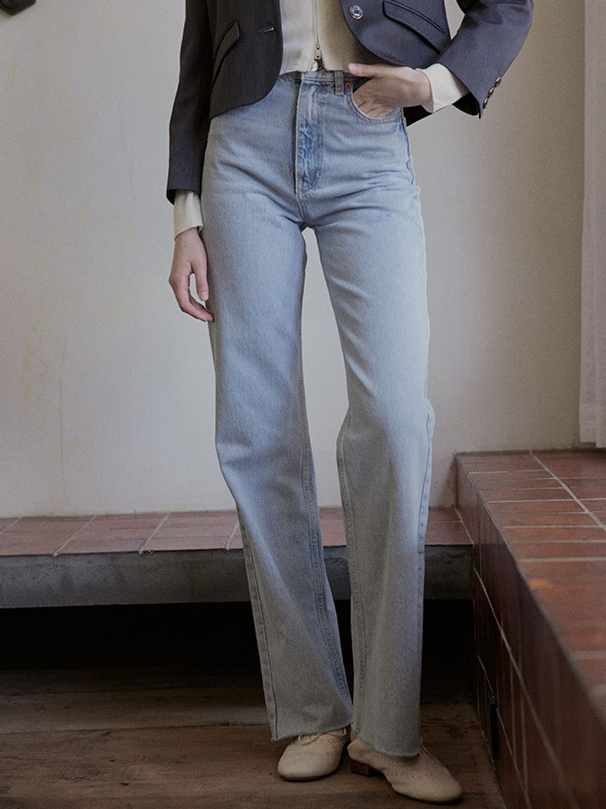 프라우드 마리(PROUD MARY) Mary chic straight fit denim pants