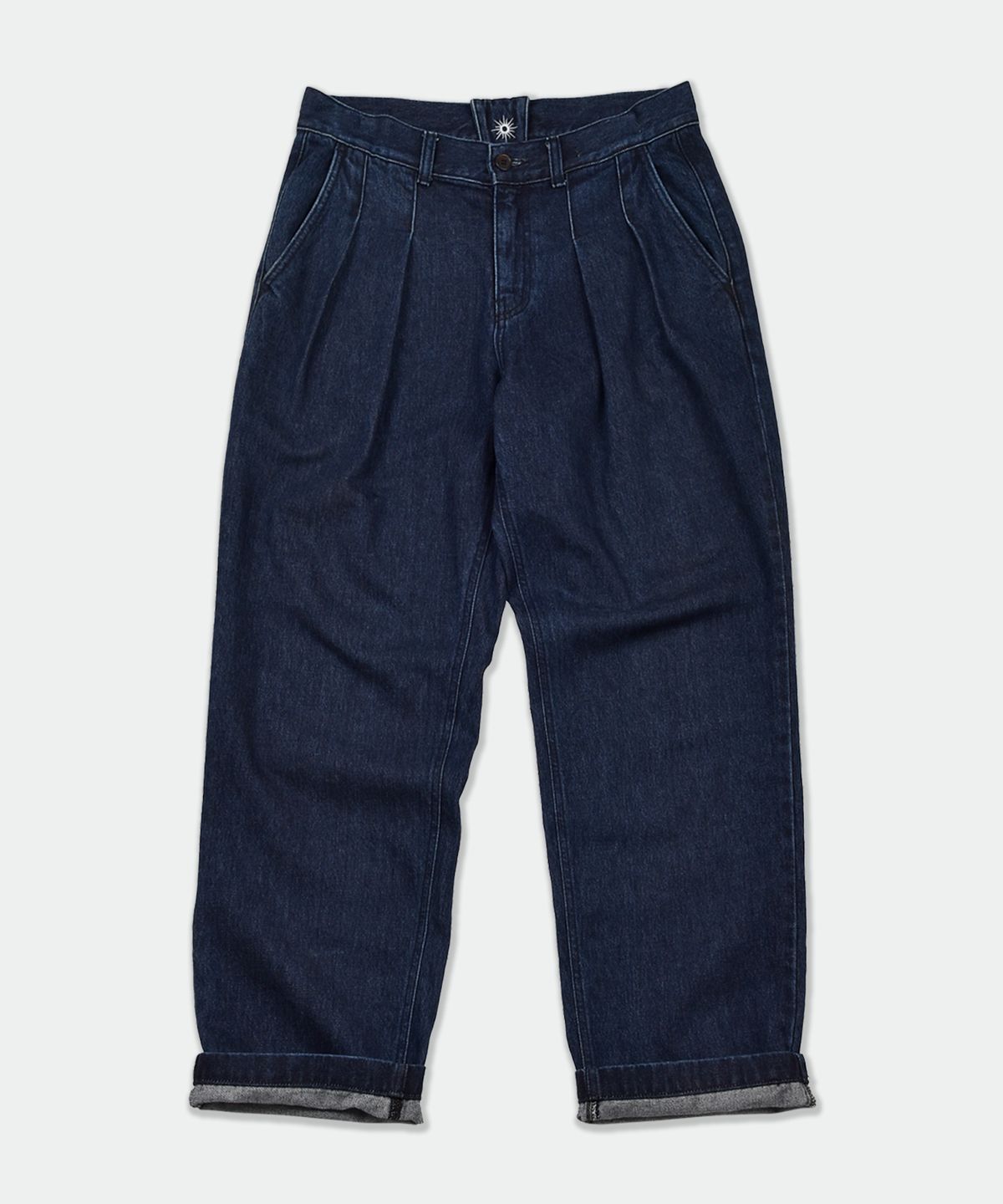 가든익스프레스(GARDEN EXPRESS) TWO TUCK WIDE DENIM PANTS