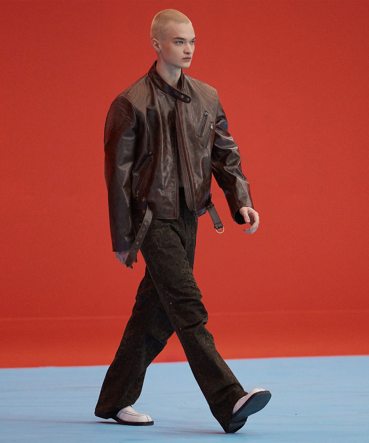 MUSINSA | ANDERSSON BELL Biker leather jacket awa474m (BROWN)