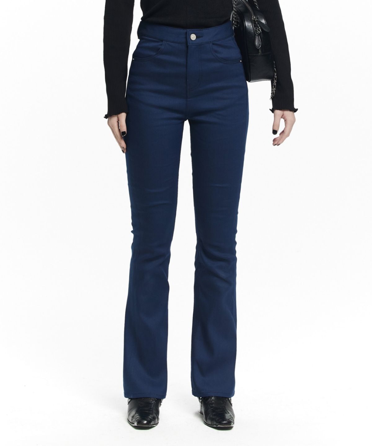 메종미네드(MAISON MINED) (W) FLARE JEGGINGS DENIM PANTS BLUE