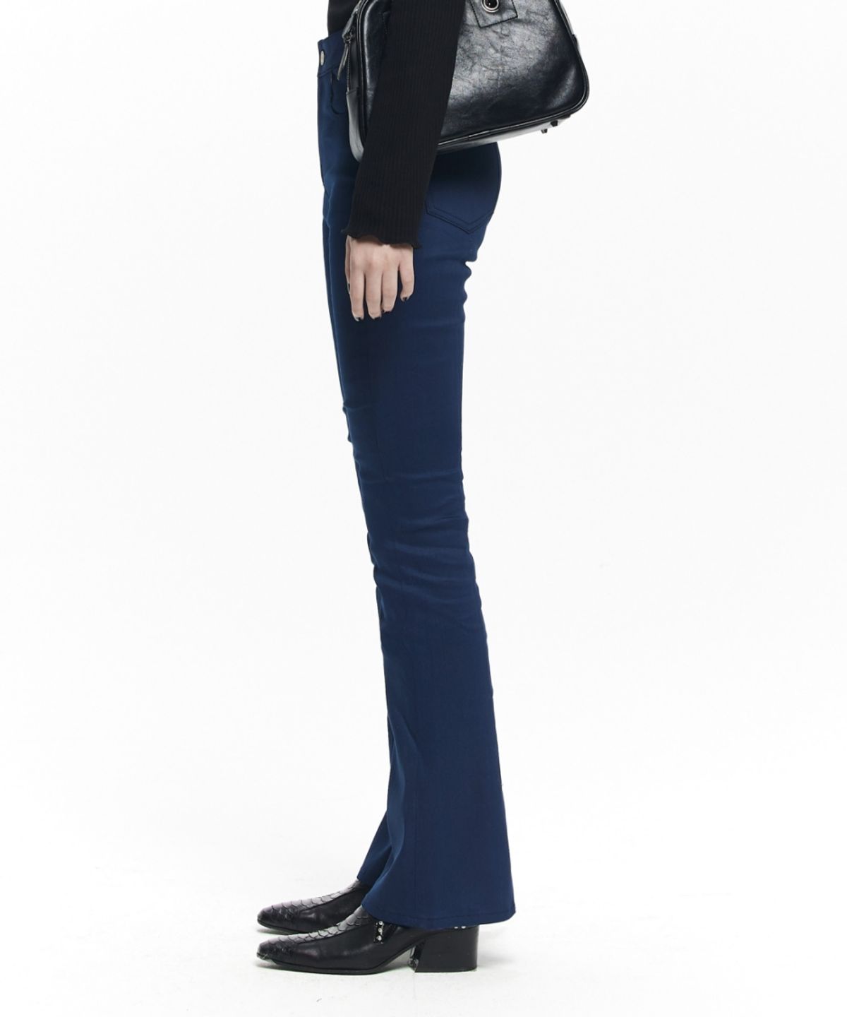 메종미네드(MAISON MINED) (W) FLARE JEGGINGS DENIM PANTS BLUE