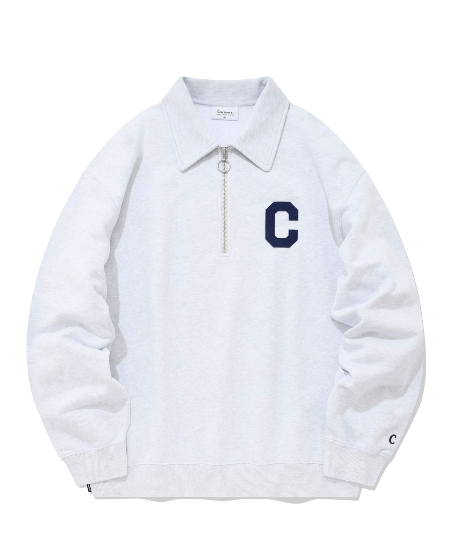★★COVERNAT★★ C logo sweatshirt heather gray CO2401CR15HG Covernat Unisex C Logo Crew Neck Knit Melange Gray