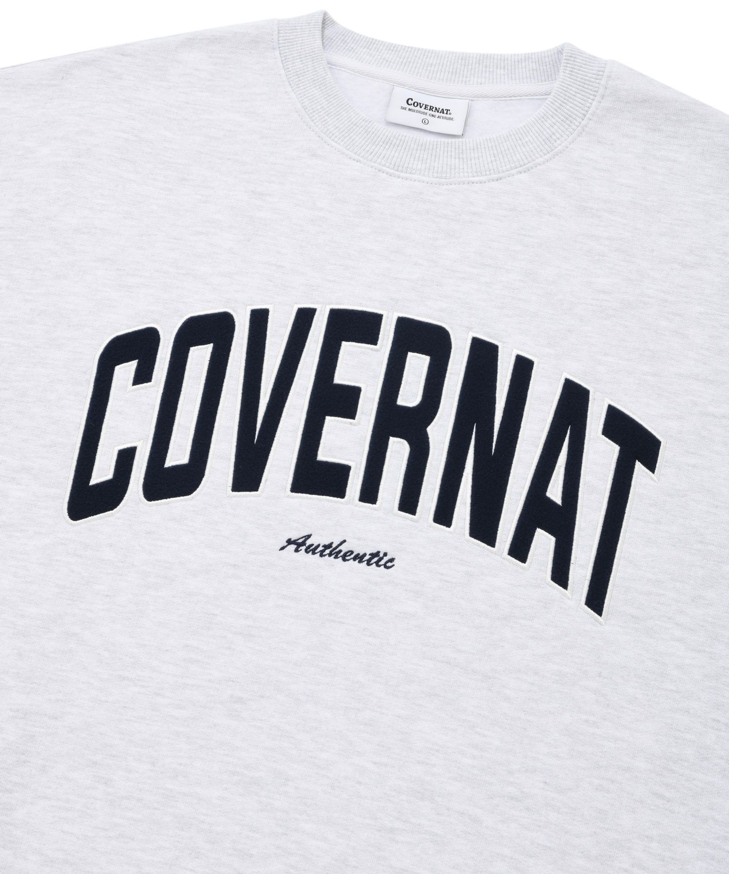 [COVERNAT]★24FW★INSIDE OUT ARCH LOGO DROP FIT SWEATSHIRT Arch Logo Half Zip-Up Crewneck Black - Covernat | 60