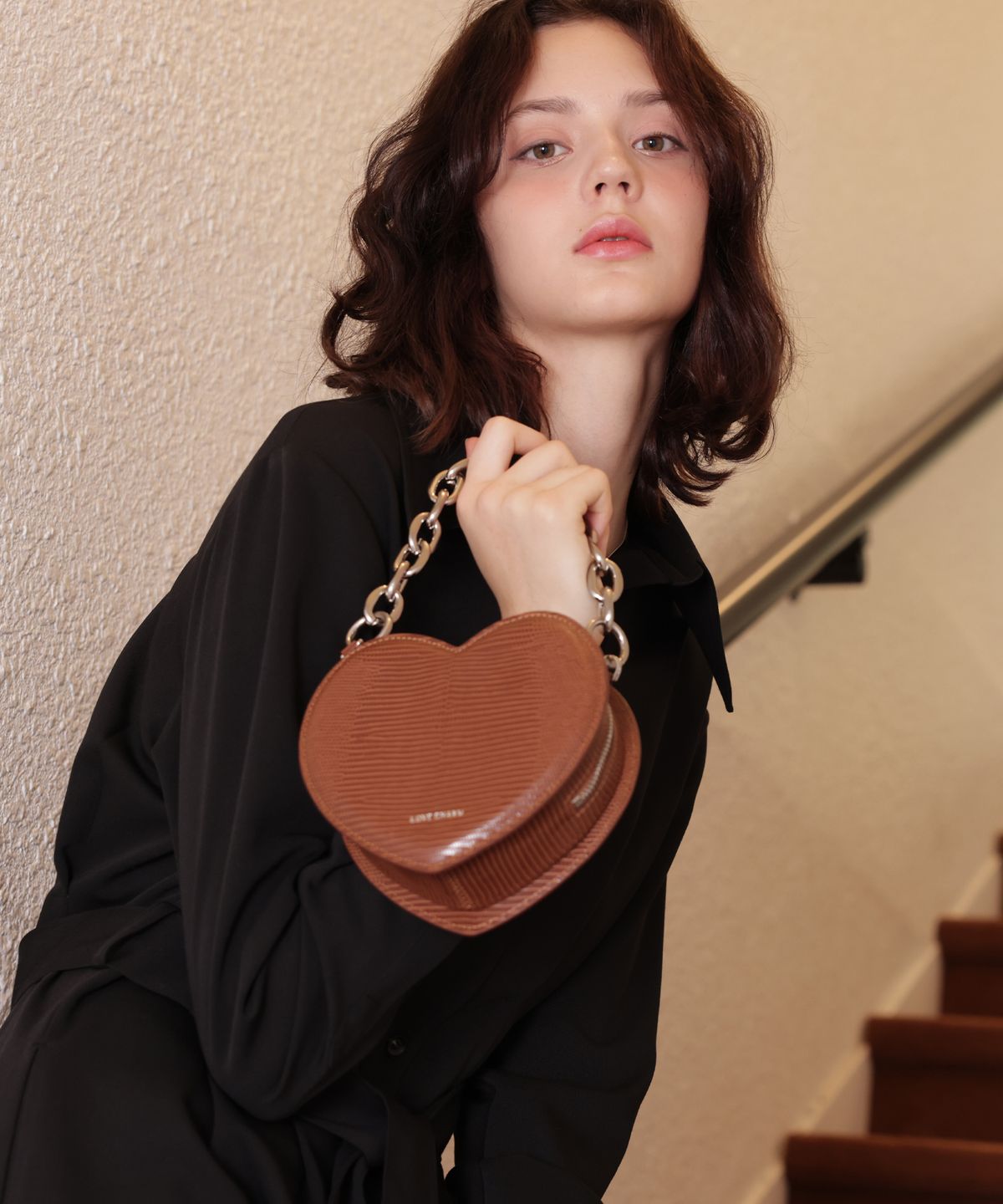 러브참(LOVECHARM) [아도르 하트백_리자드] Adore Heart Bag_Lizard