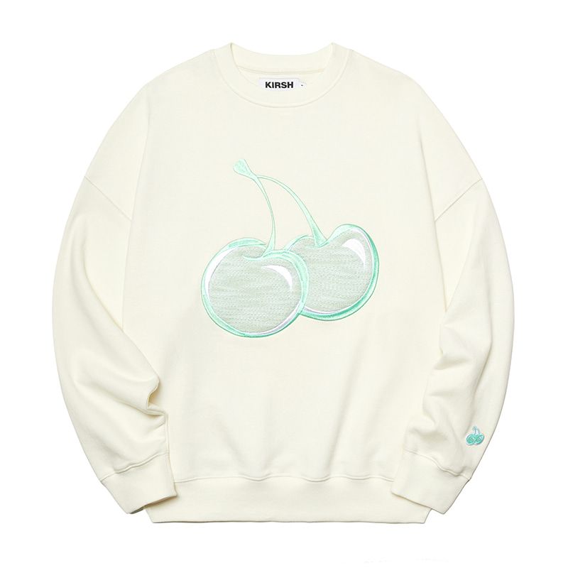 MUSINSA | KIRSH Knit Sweater Big Cherry Sweatshirt [Ivory]