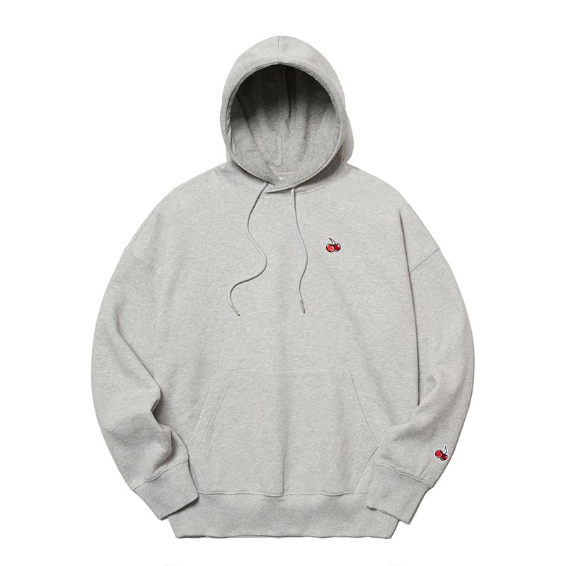 MUSINSA | KIRSH Small Cherry Hoodie [Melange Gray]