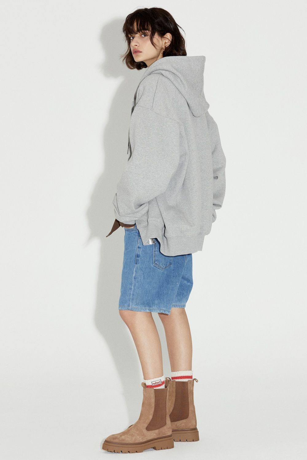 MUSINSA | NOHANT LONELY/LOVELY FLUFF HOODIE ZIP-UP GRAY