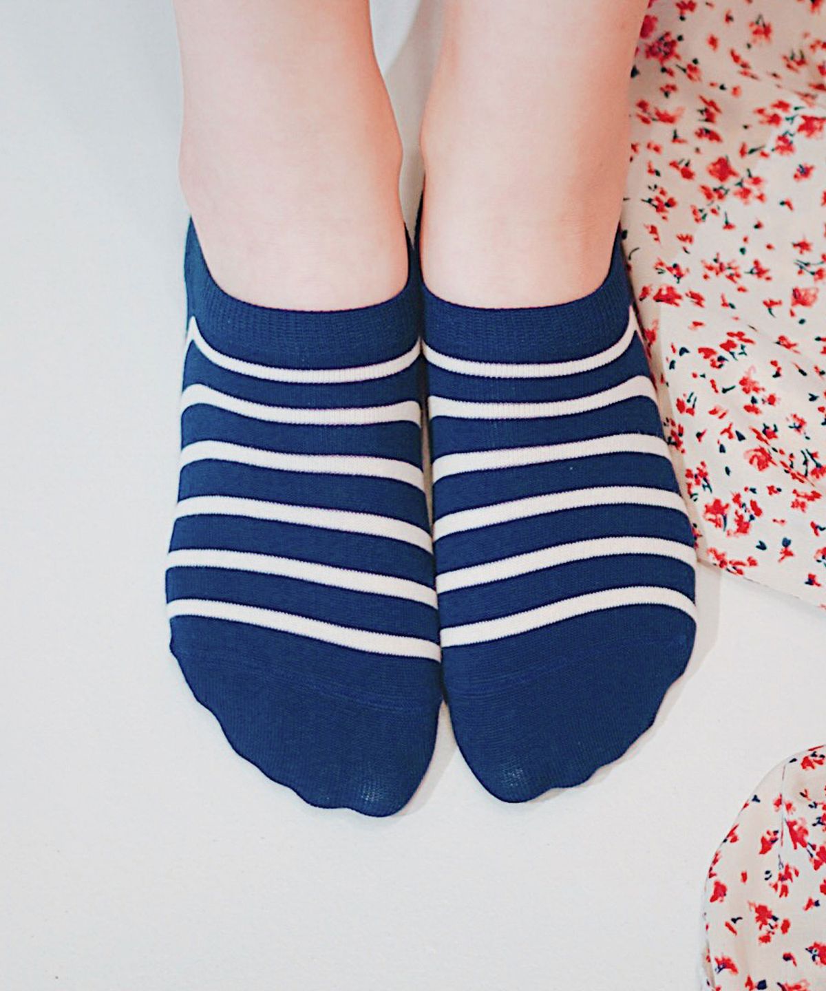 알엔오티(RNOT) [3set] Emotion Stripe Fake Socks