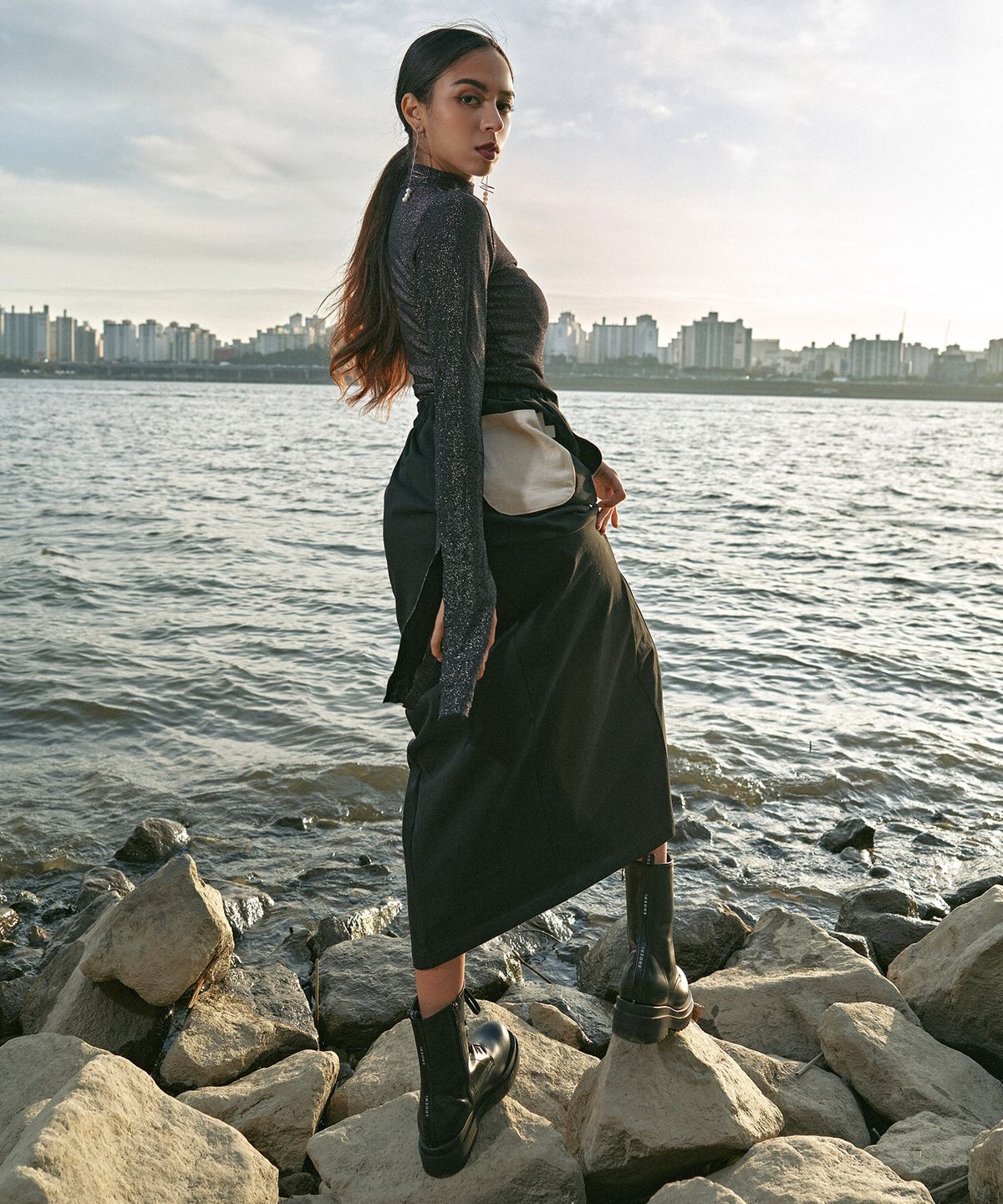 슈하이(SHOEHI) 비앙카 레이스업 워커 부츠 B1515 (3 Colors)