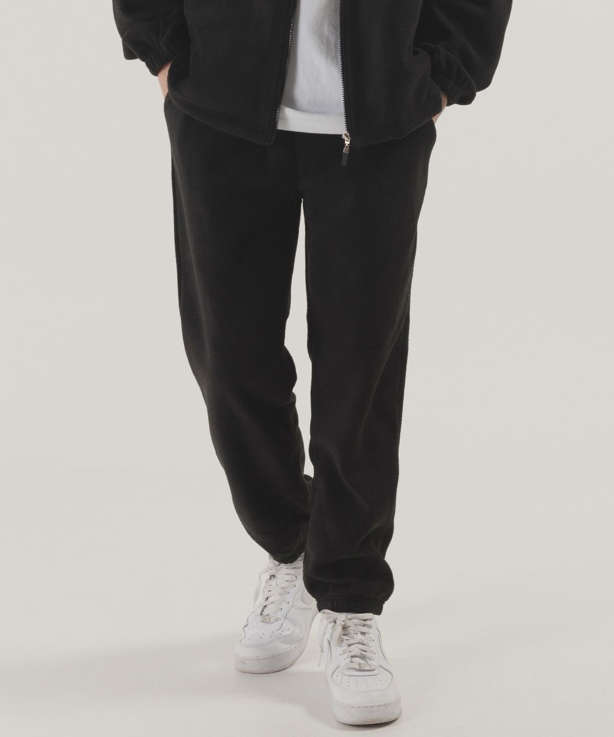 피아네르(PIANER) 웜 플리스 밴딩 조거 팬츠 (black)