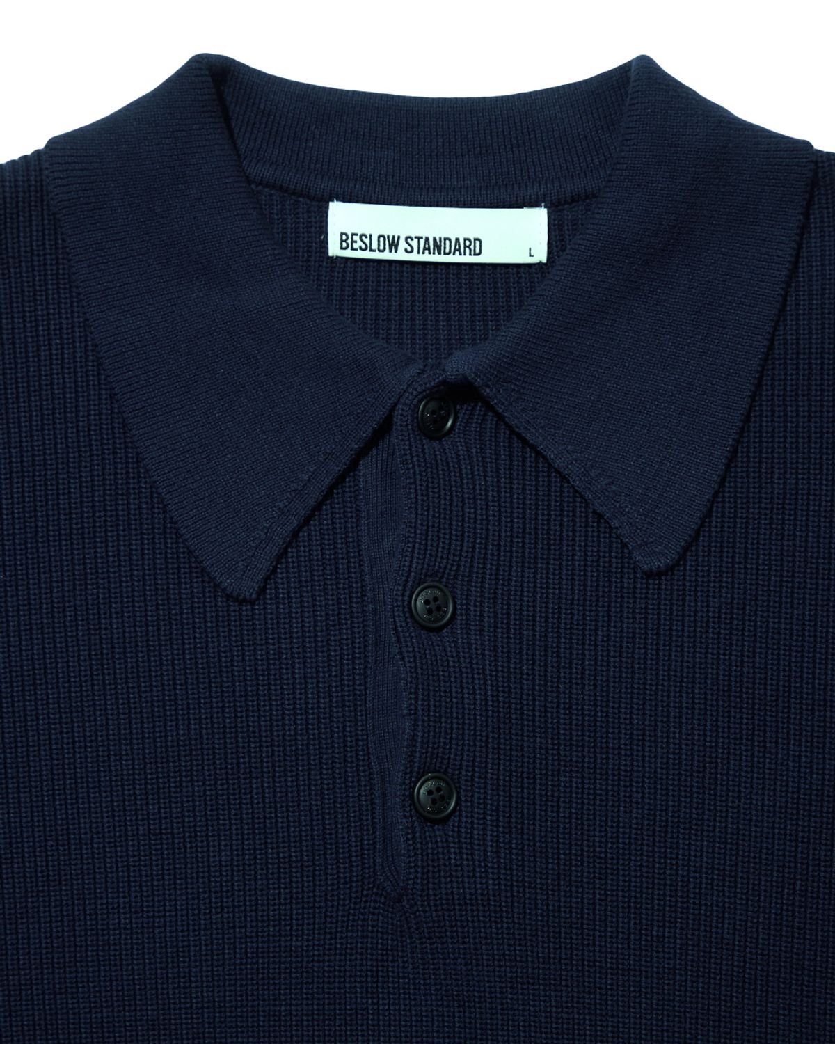 비슬로우(BESLOW) LONG SLEEVE COLLAR KNIT NAVY
