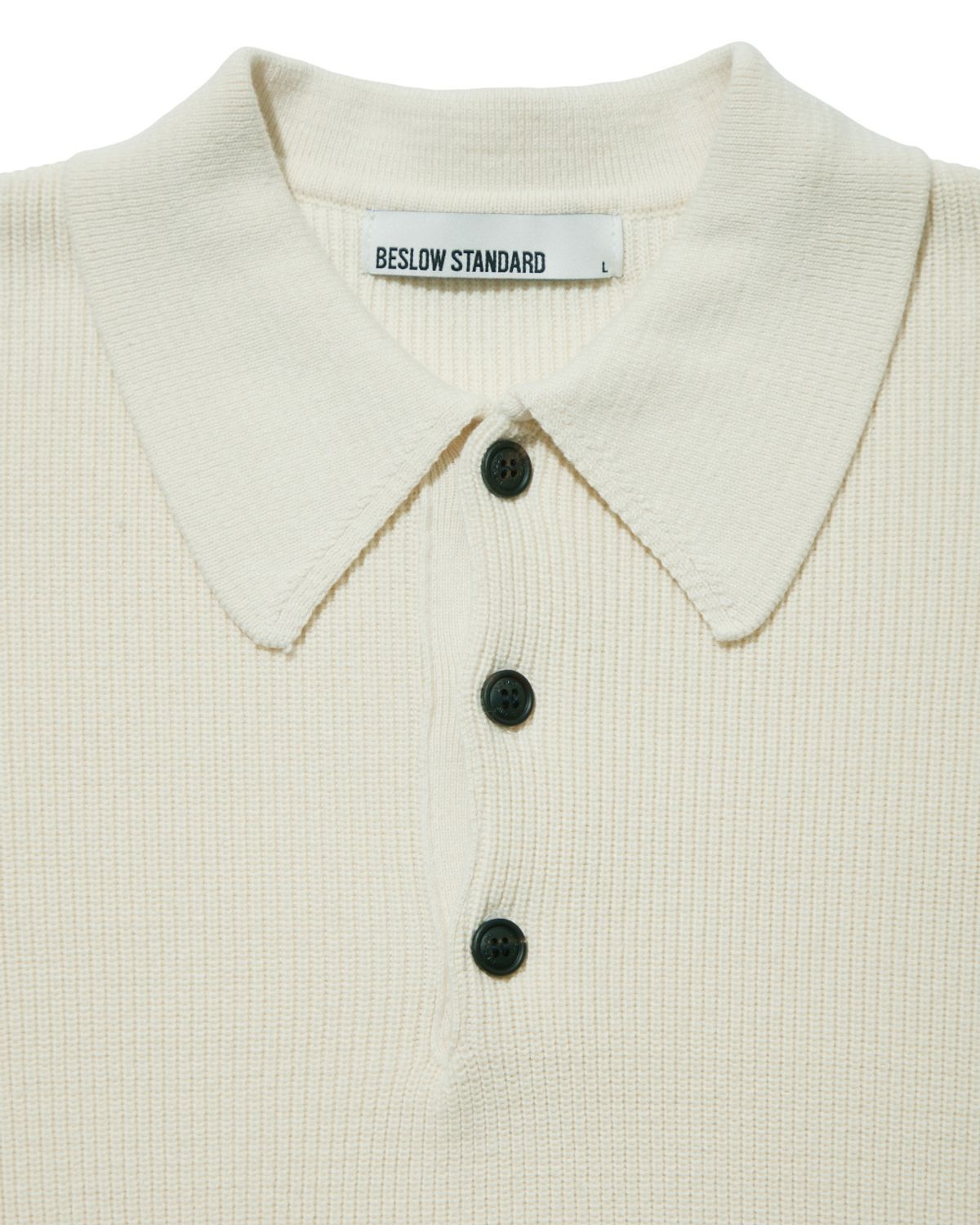 비슬로우(BESLOW) LONG SLEEVE COLLAR KNIT CREAM