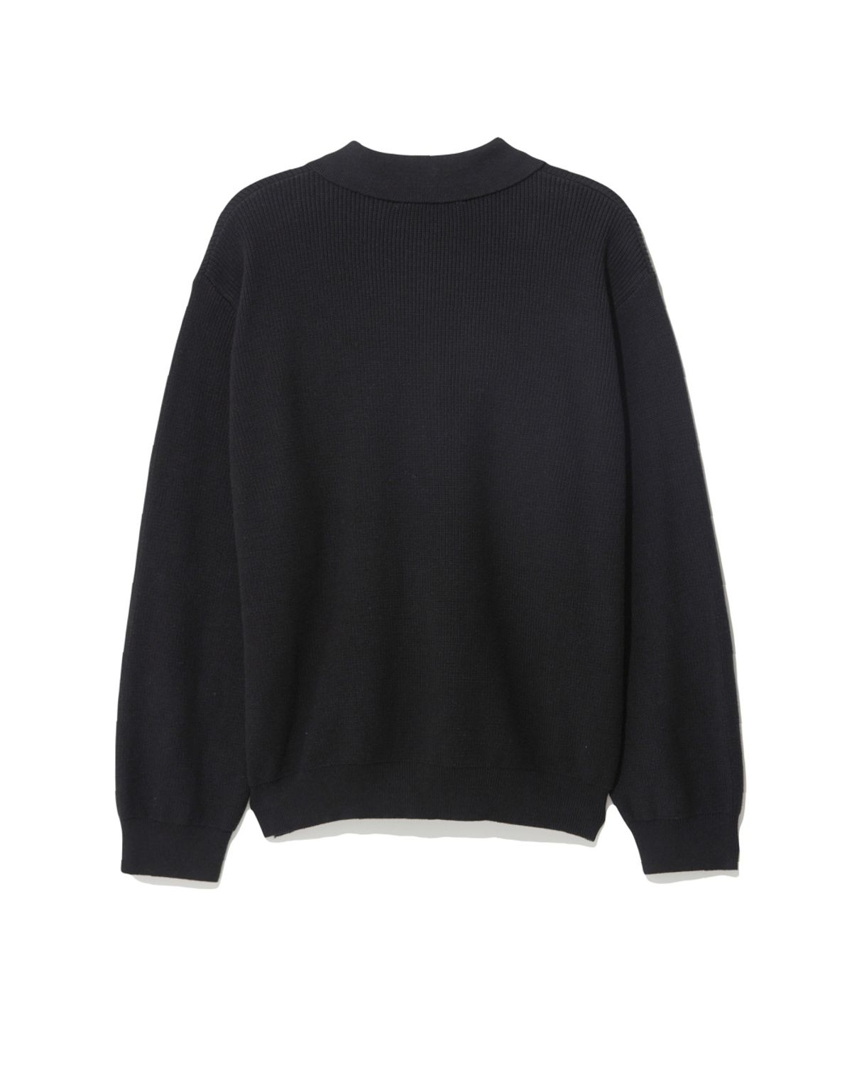 비슬로우(BESLOW) LONG SLEEVE COLLAR KNIT BLACK