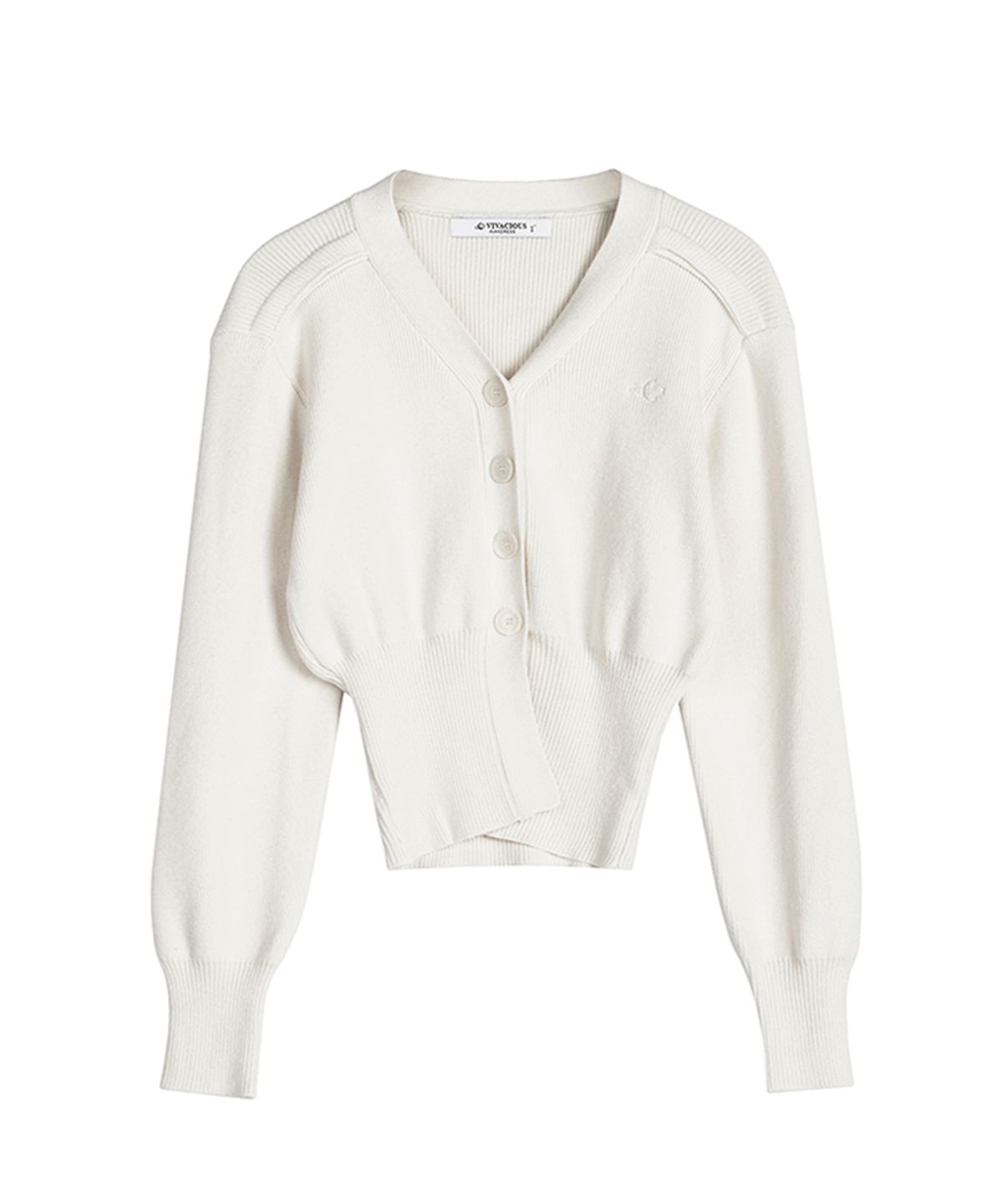 어반드레스(AVANDRESS) Balloon Ribbed Cardigan IVORY
