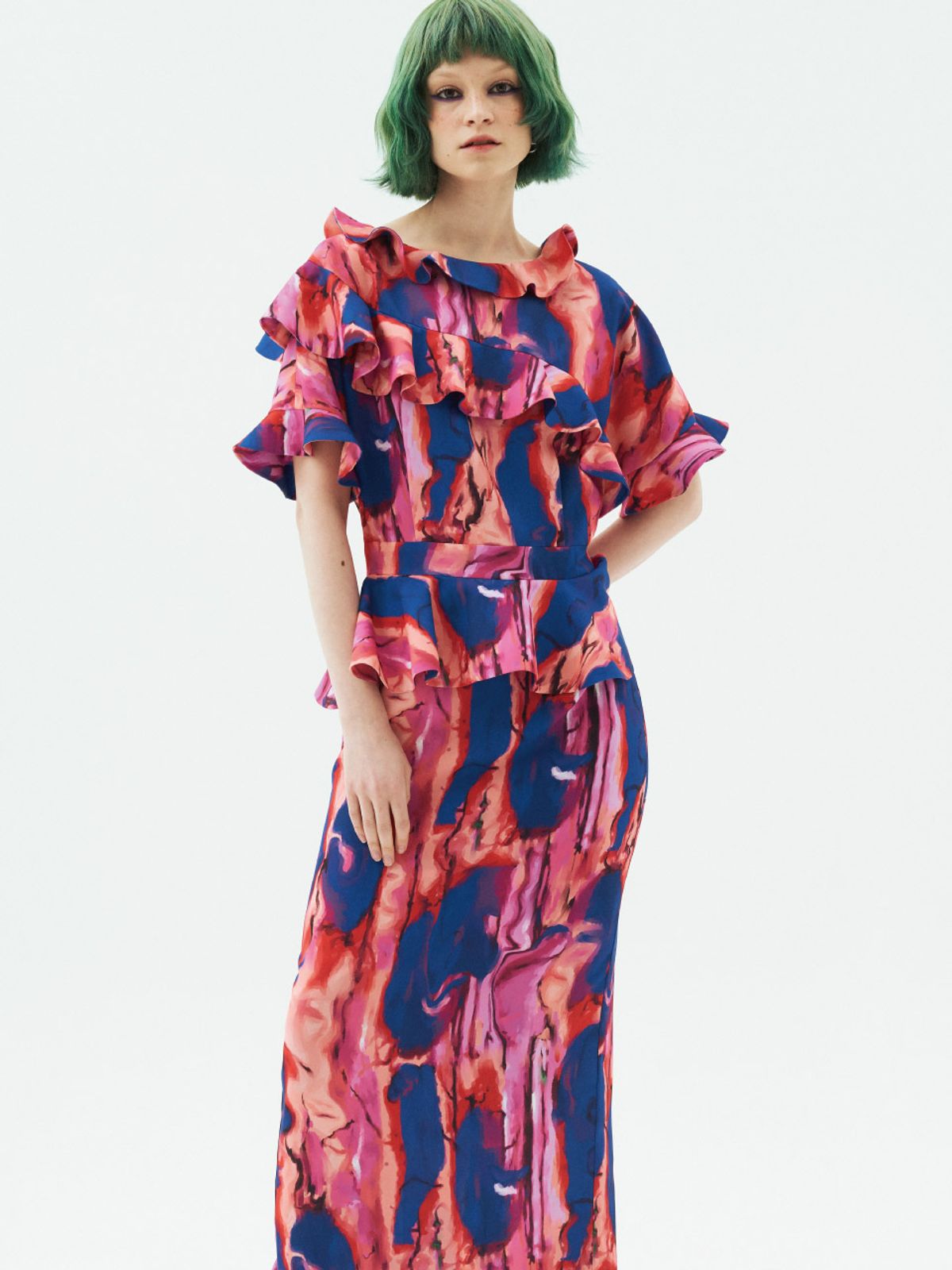 그리디어스(GREEDILOUS) Liquid Ruffle Maxi Dress