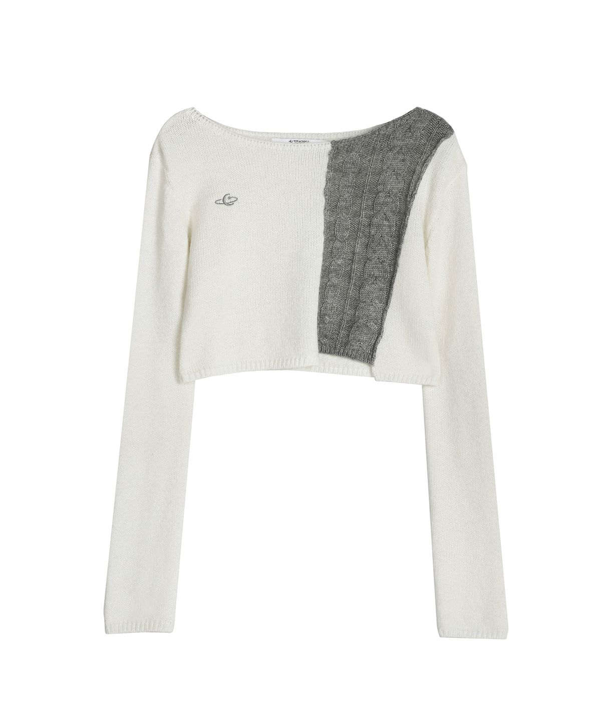 어반드레스(AVANDRESS) Half Patchwork Knitwear KHAKI