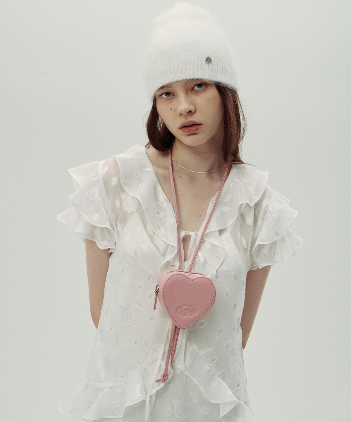 시눈(SINOON) HEART BAG (SOFT PINK)