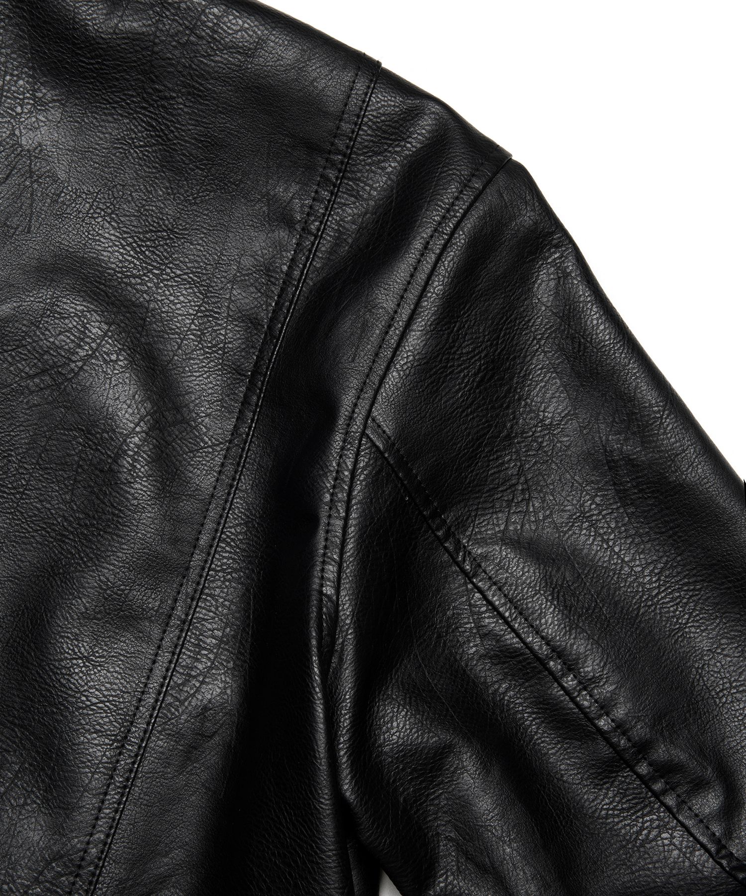 MUSINSA | FALLETT Cracked Leather Rider Single Jacket Black MUSINSA | FALLETT Cracked Leather Rider Single Jacket Black