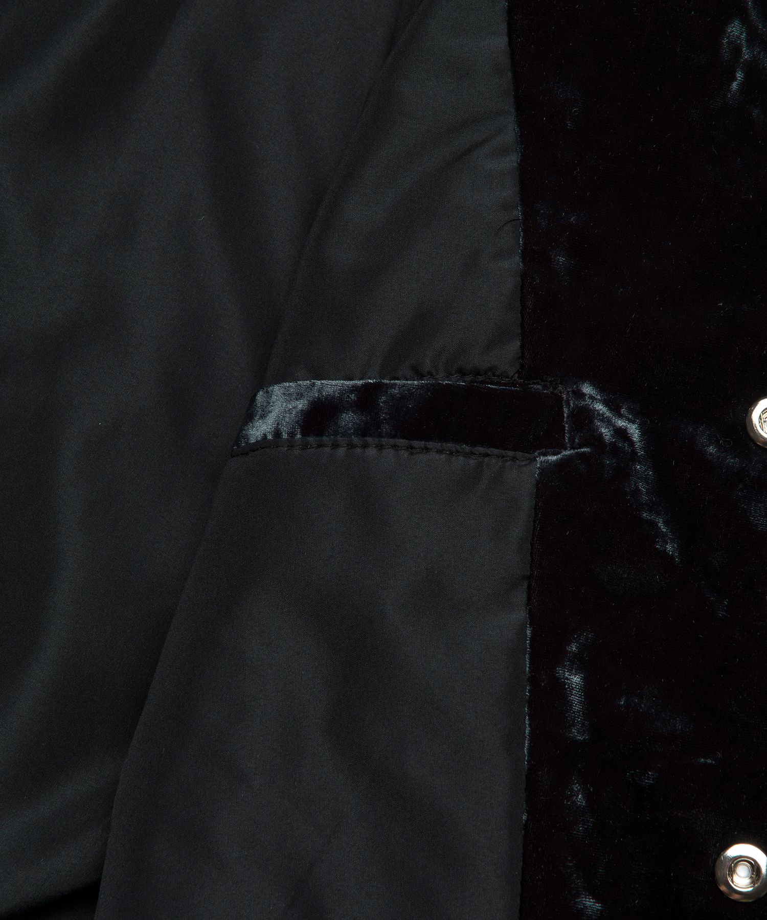 MUSINSA | FALLETT Leather Point Velvet Varsity Jacket Velvet
