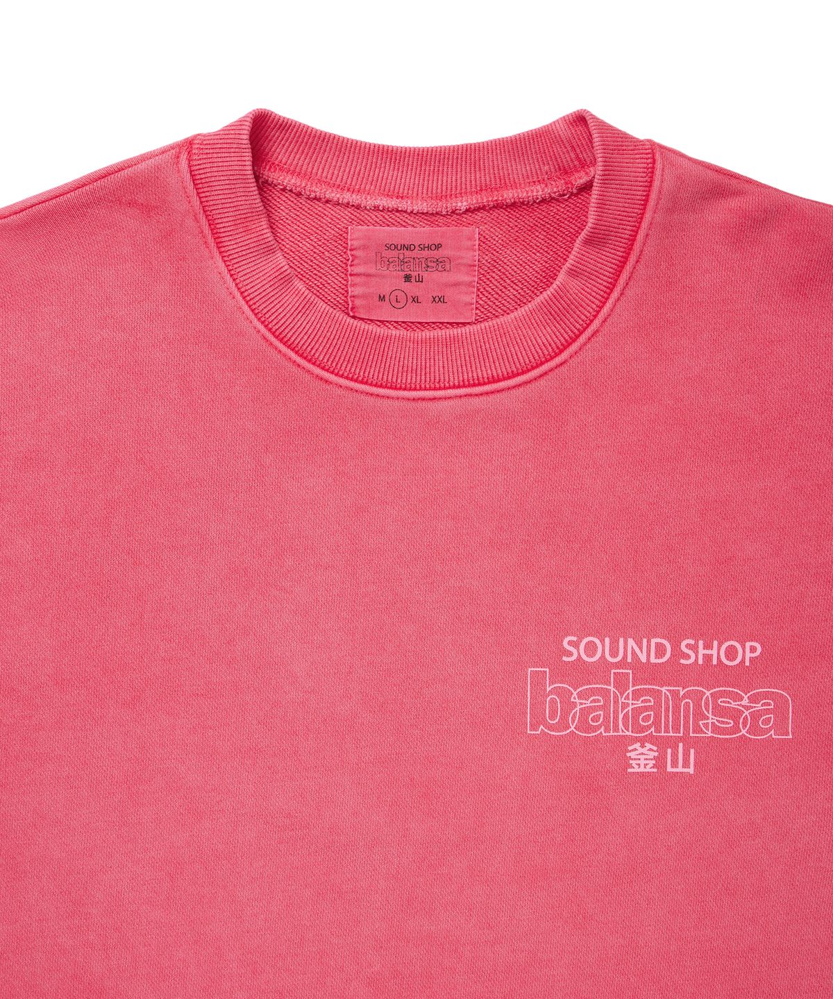 발란사(BALANSA) SSB LOGO GARMENT DYEING SWEAT(RED)
