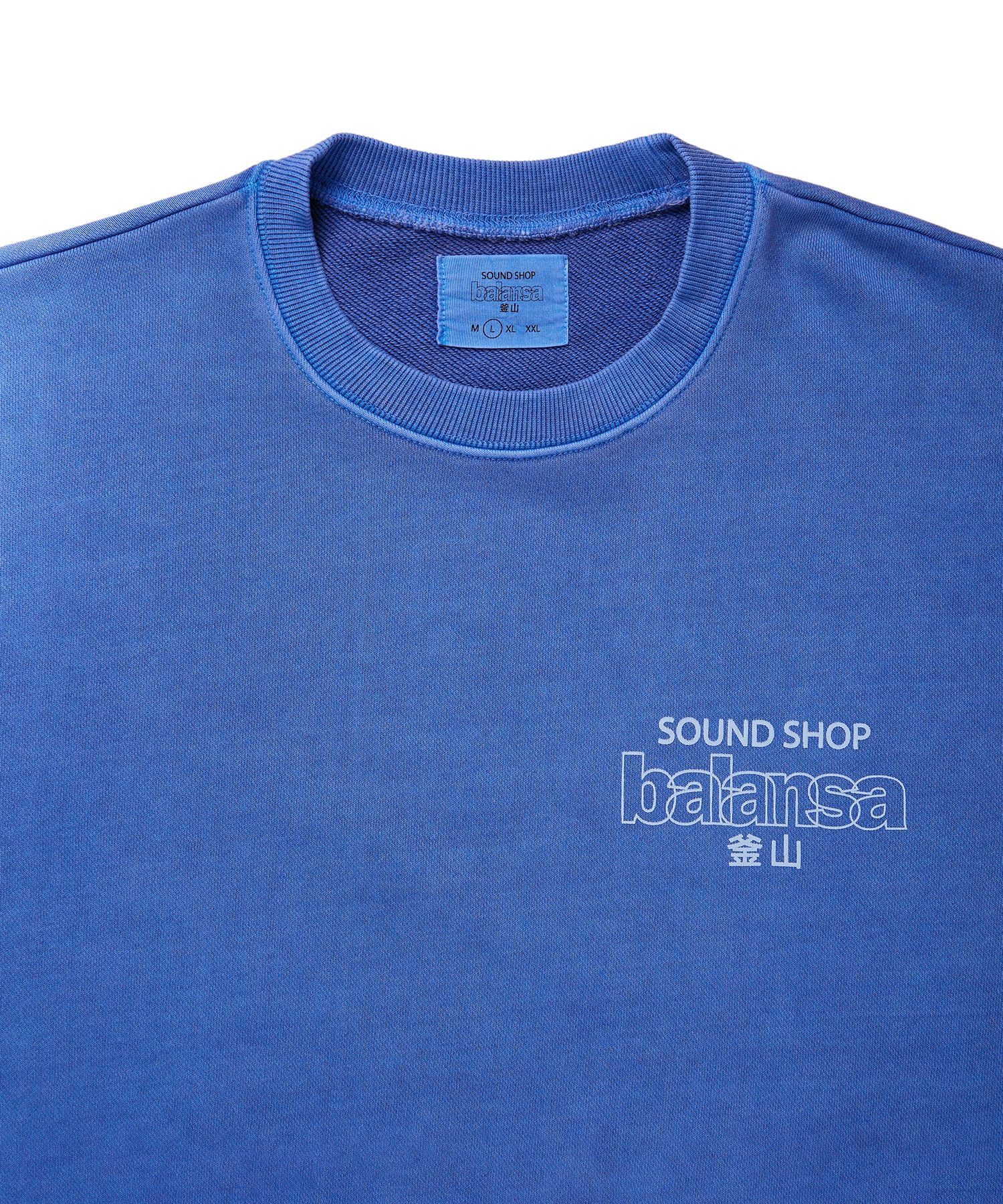 【BALANSA】SSB LOGO GARMENT DYEING SWEAT BLUE MUSINSA | BALANSA SSB LOGO GARMENT DYEING SWEAT(BLUE)