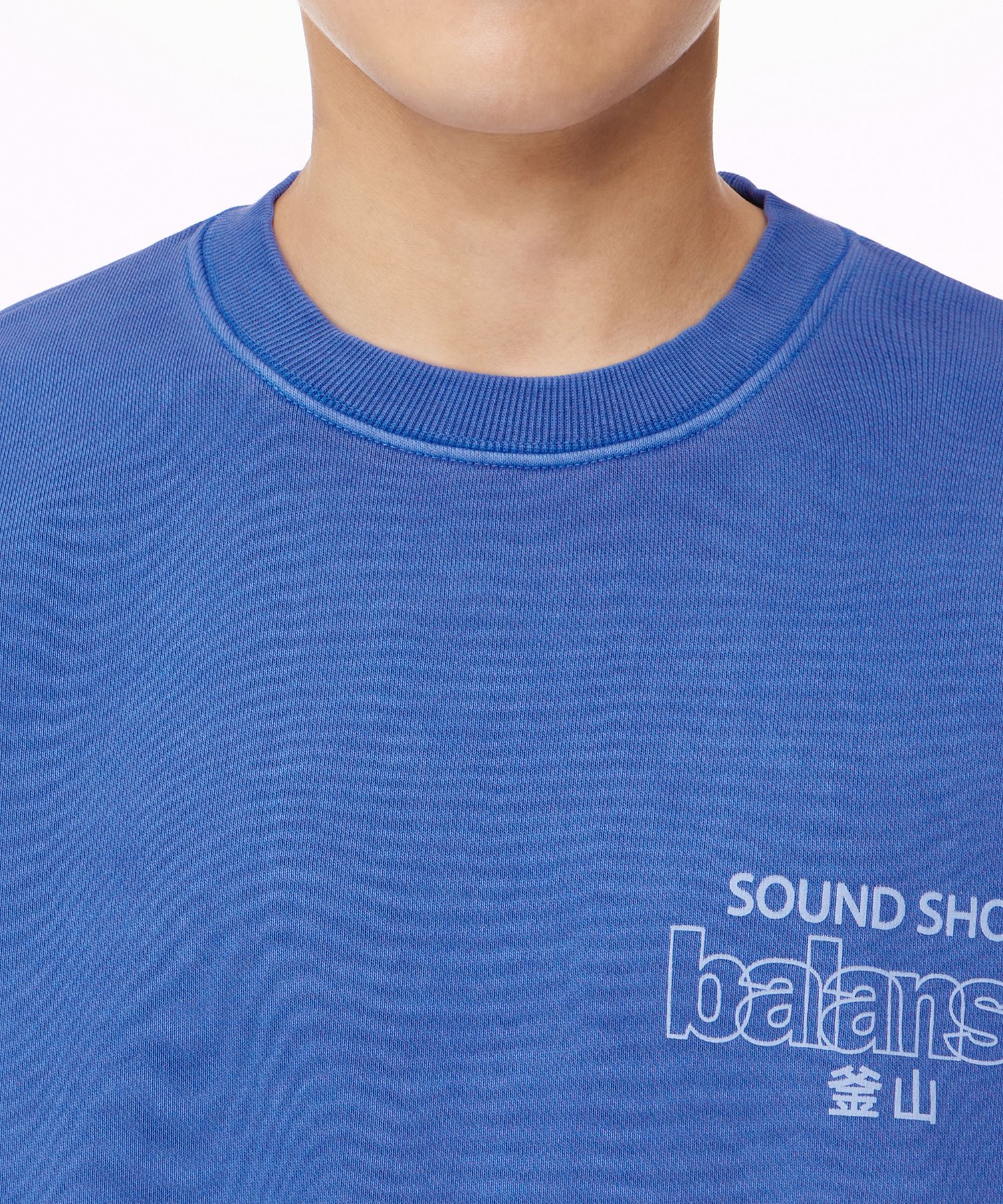 【BALANSA】SSB LOGO GARMENT DYEING SWEAT BLUE MUSINSA | BALANSA SSB LOGO GARMENT DYEING SWEAT(BLUE)