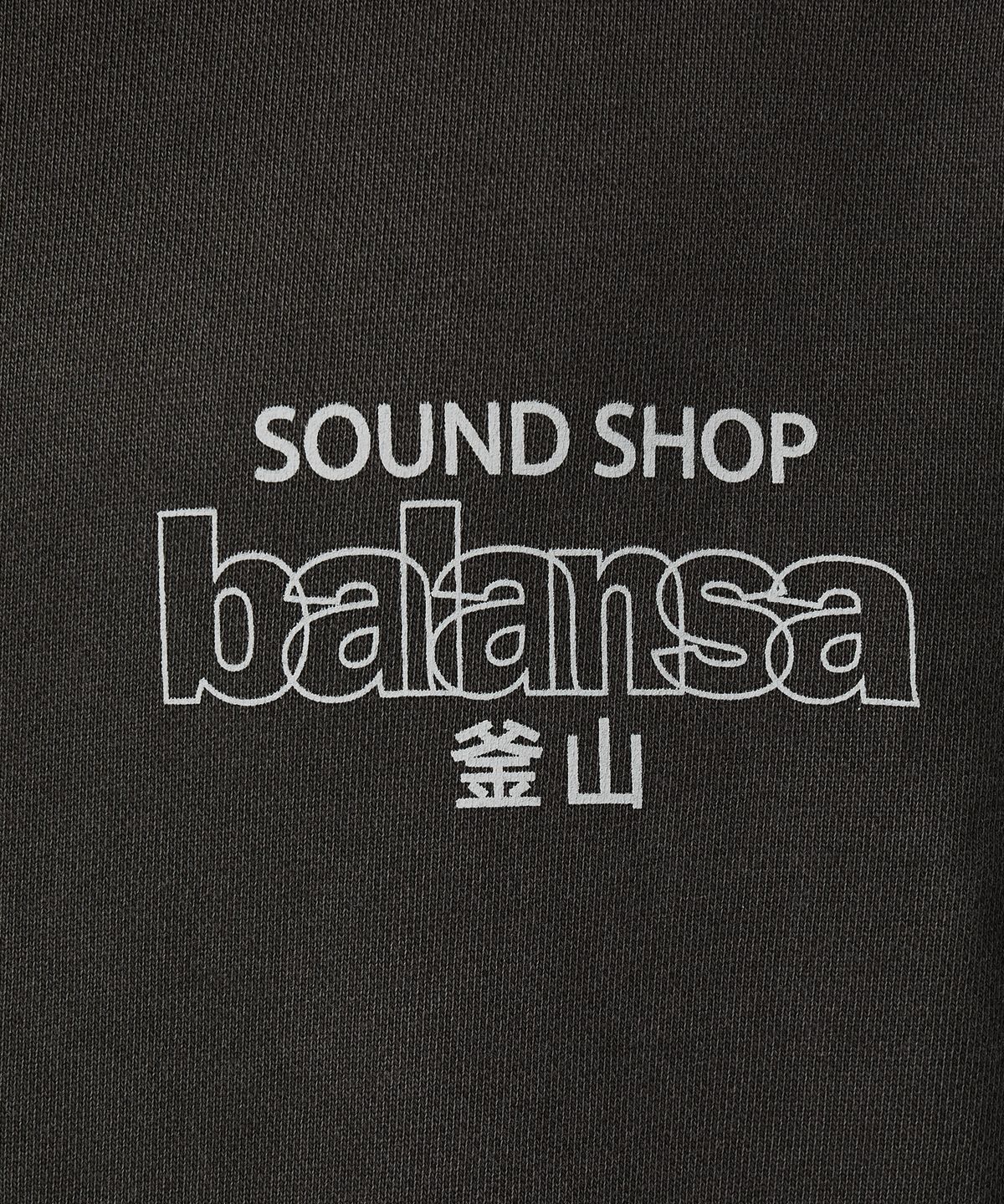 발란사(BALANSA) SSB LOGO GARMENT DYEING HOODIE(BLACK)