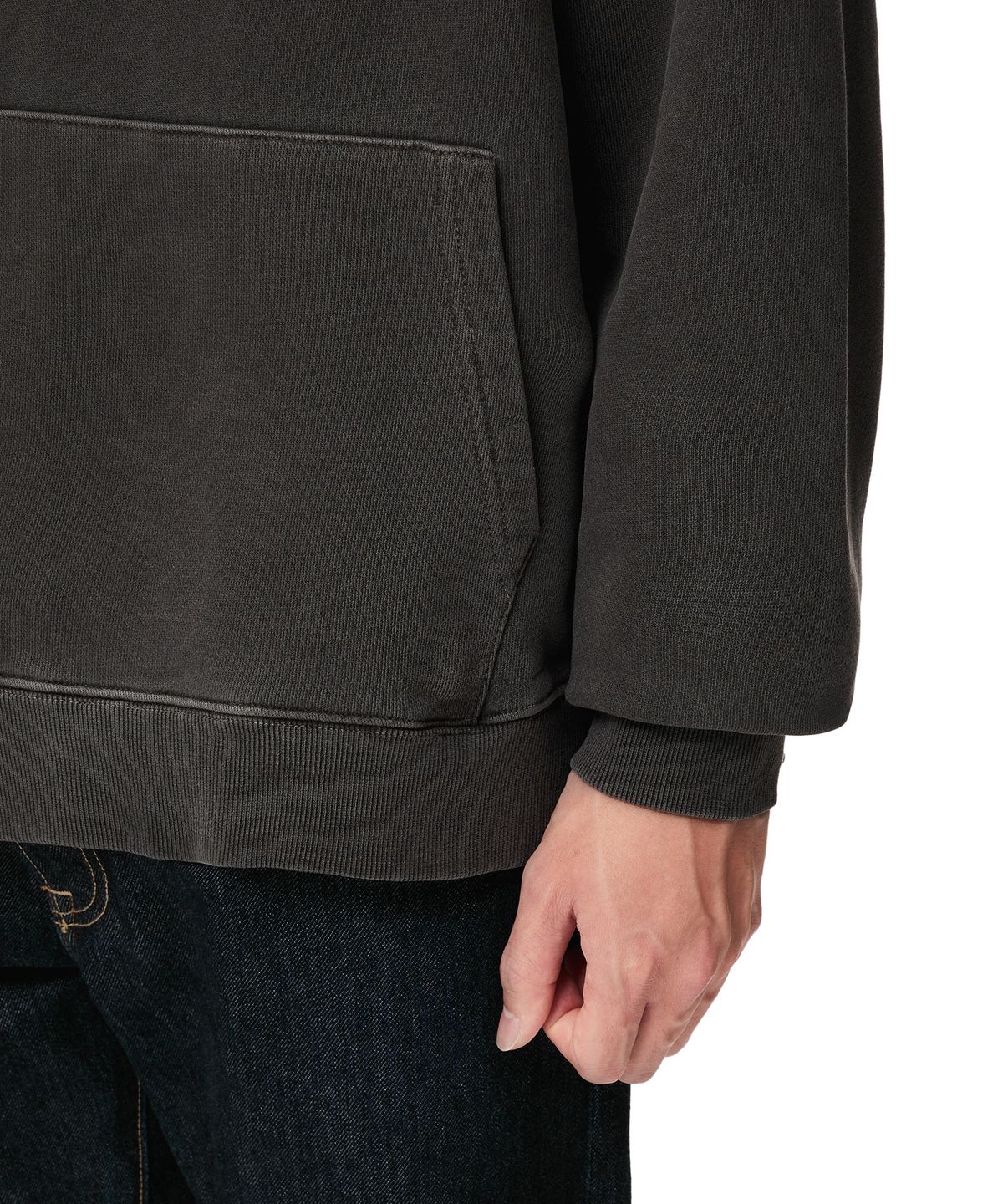 발란사(BALANSA) SSB LOGO GARMENT DYEING HOODIE(BLACK)