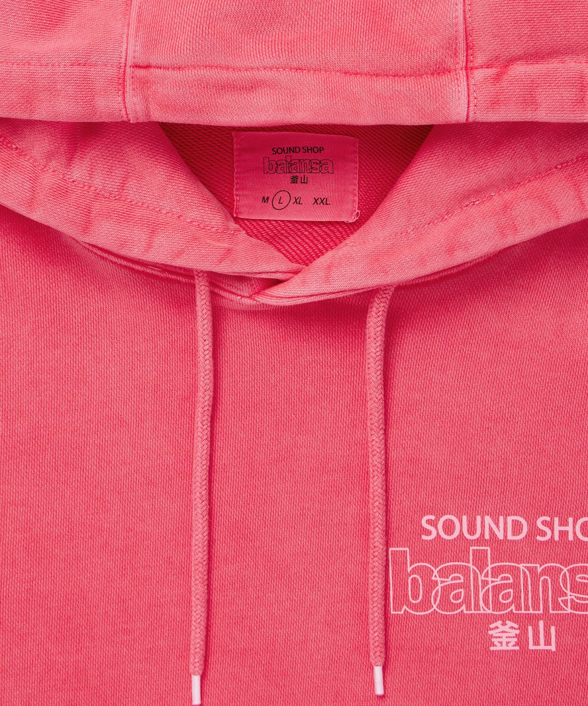 발란사(BALANSA) SSB LOGO GARMENT DYEING HOODIE(RED)